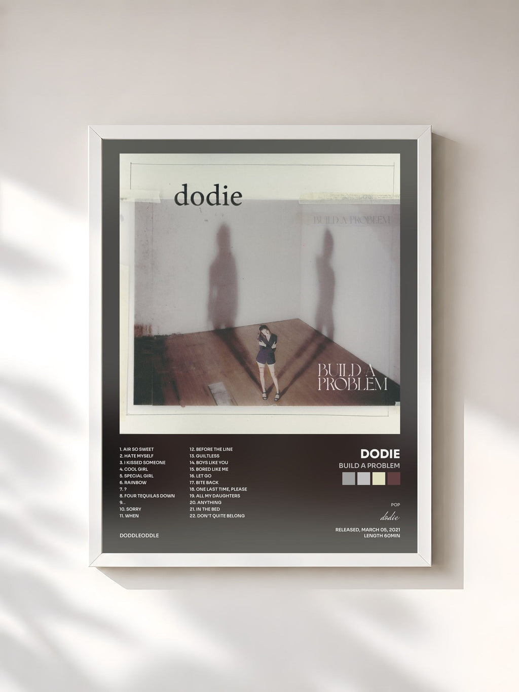 #blanc Tableau de l'album Build A Problem de dodie, cadre blanc, imprimé et encadré en France