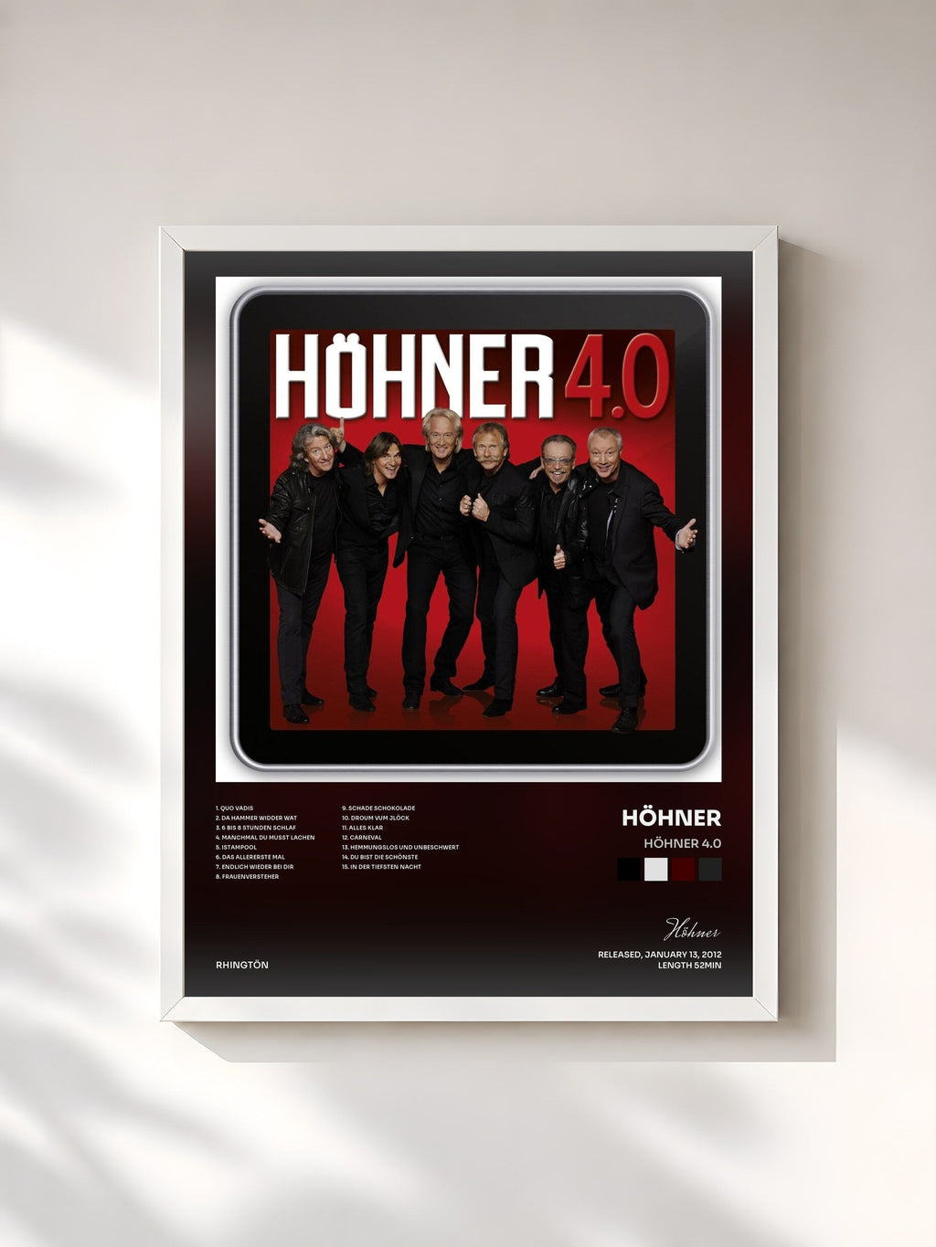 #blanc Höhner 4.0 von Höhner als gerahmter Kunstdruck, weißer Rahmen, gedruckt und gerahmt in Frankreich