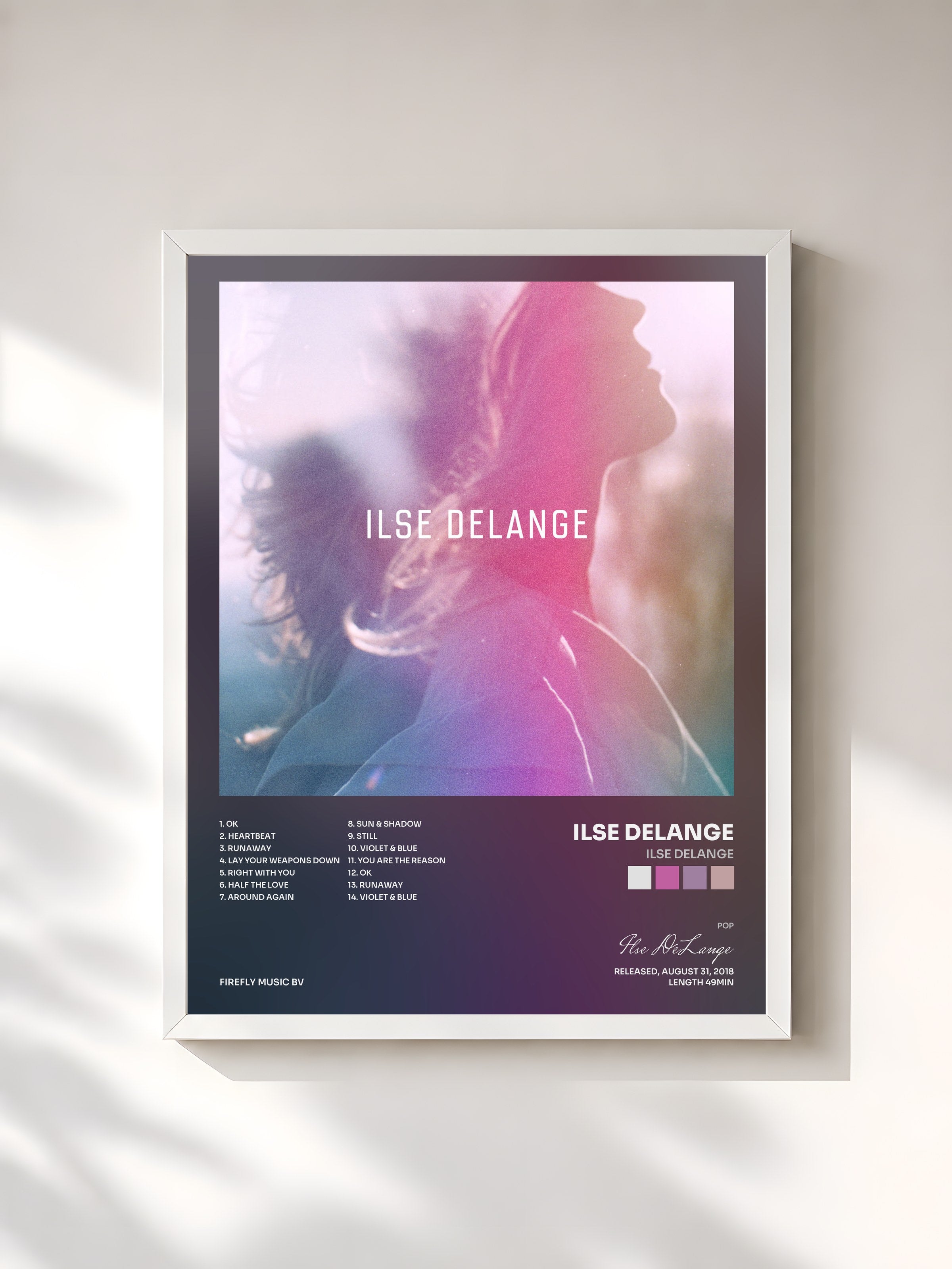 #blanc Tableau de l'album Ilse DeLange de Ilse DeLange, cadre blanc, imprimé et encadré en France