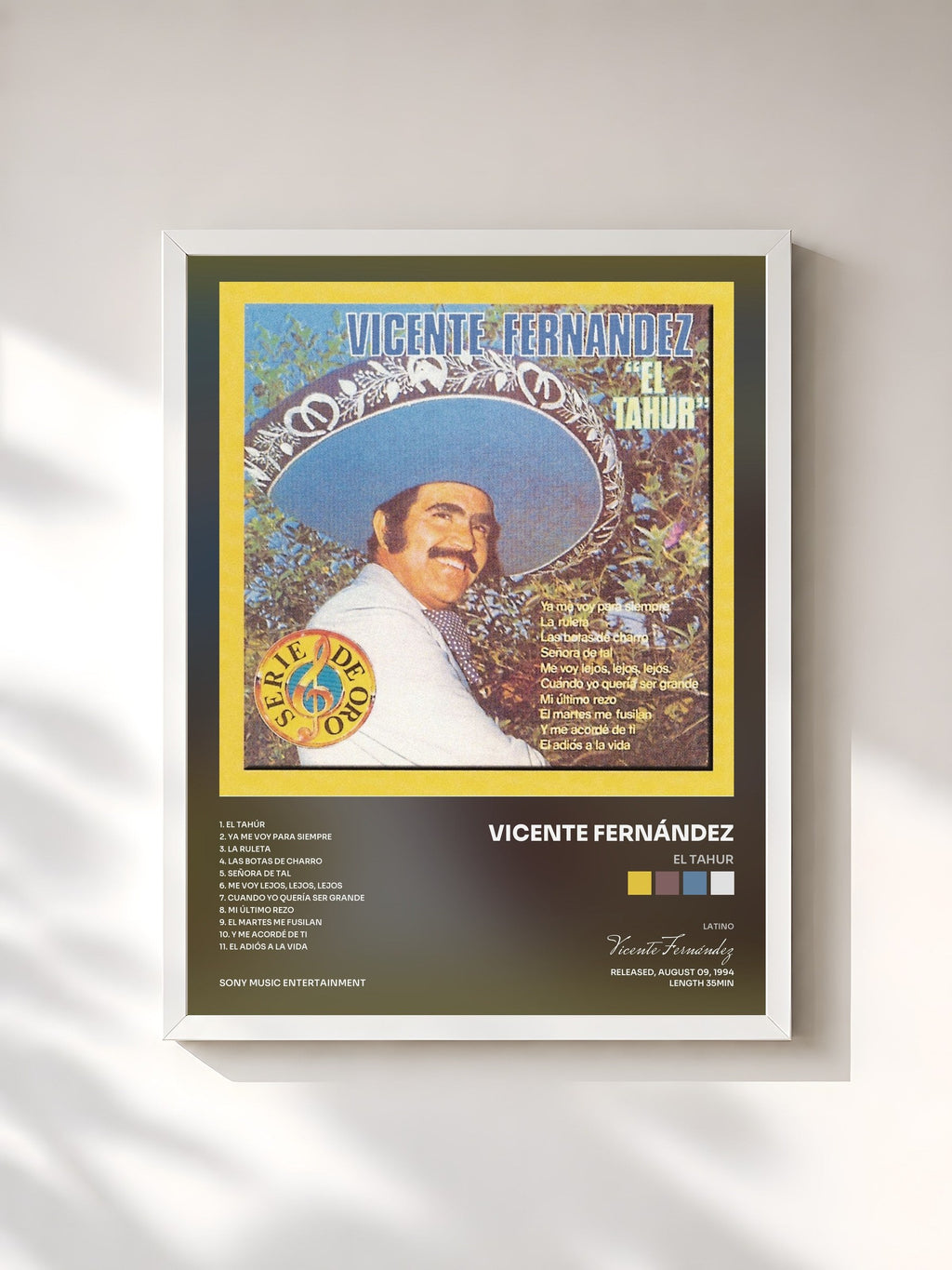 #blanc El Tahur von Vicente Fernández als gerahmter Kunstdruck, weißer Rahmen, gedruckt und gerahmt in Frankreich