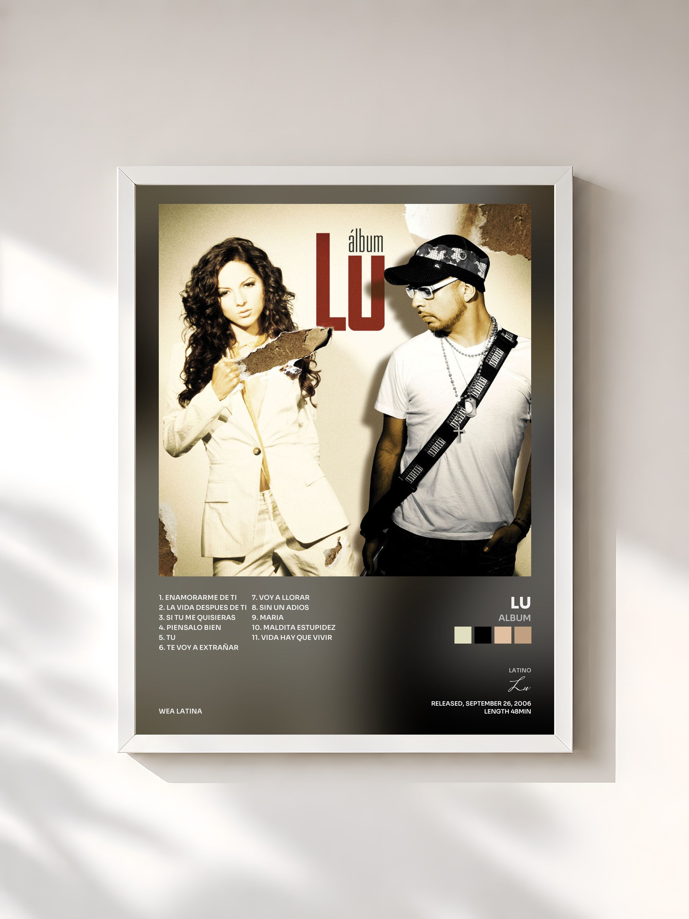 #blanc Tableau de l'album Album de Lu, cadre blanc, imprimé et encadré en France