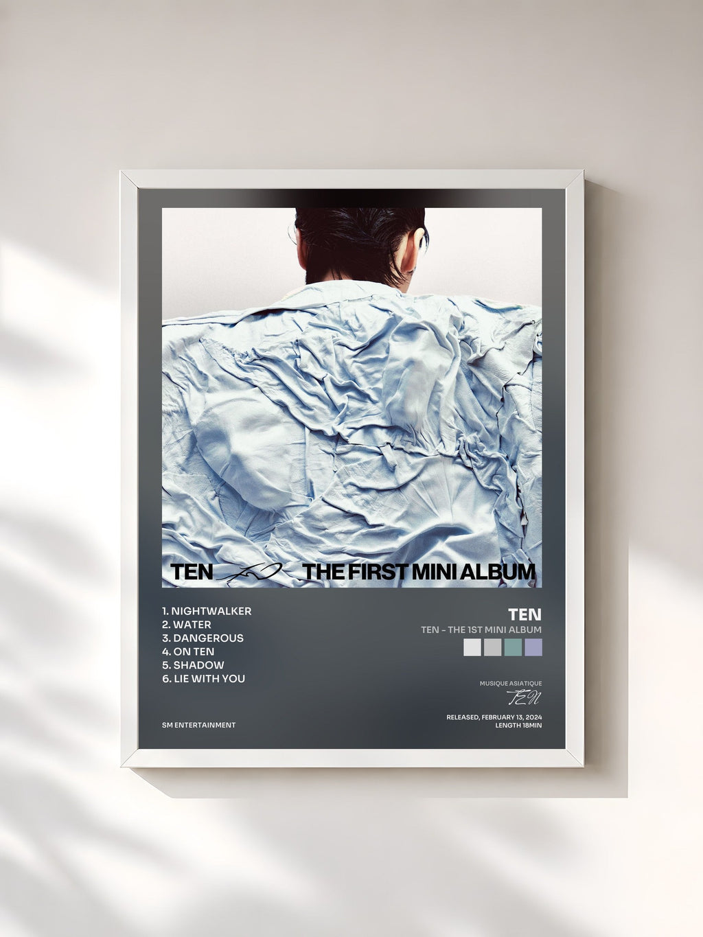 #blanc TEN - The 1st Mini Album von TEN als gerahmter Kunstdruck, weißer Rahmen, gedruckt und gerahmt in Frankreich