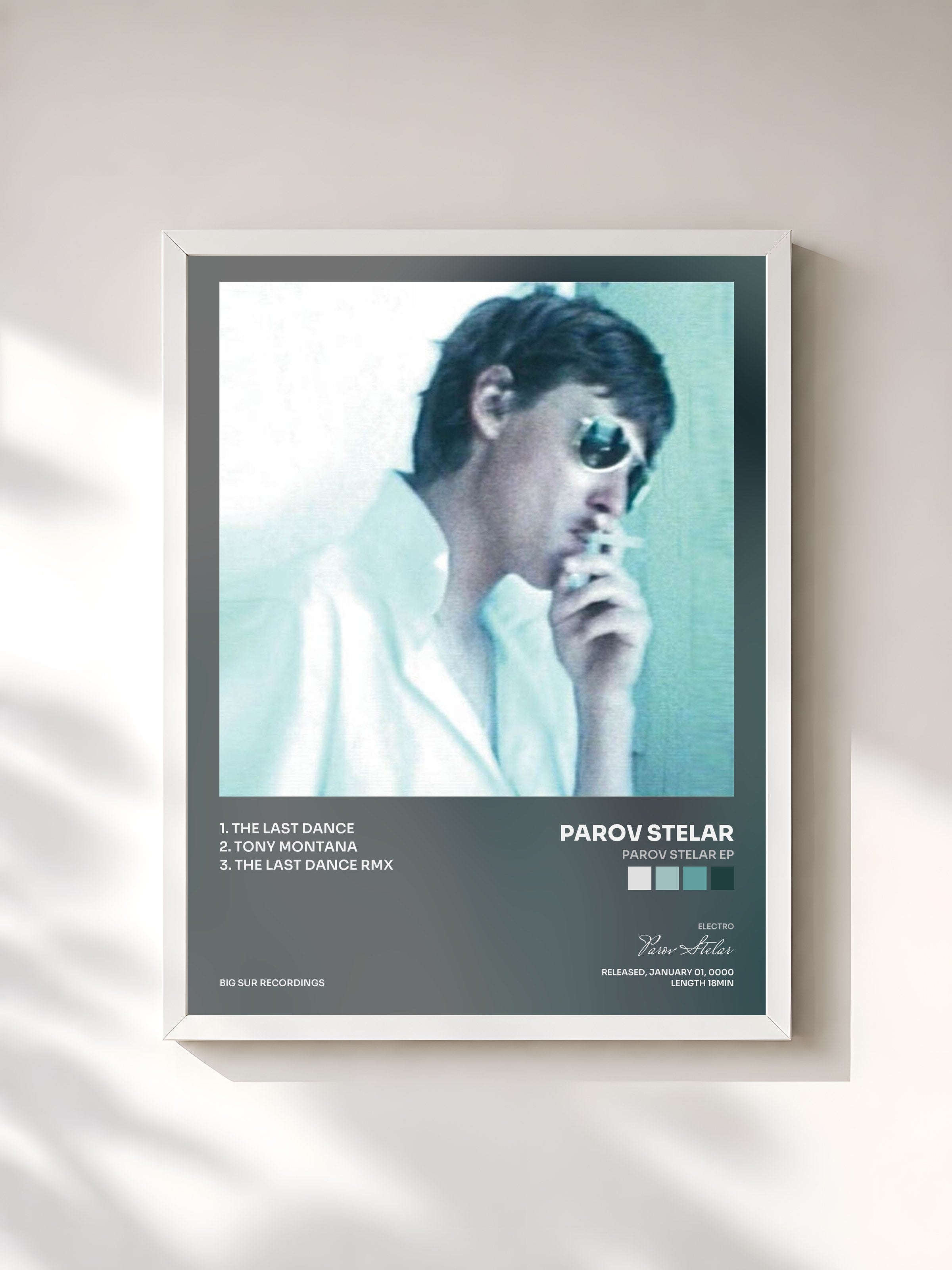 #blanc Tableau de l'album Parov Stelar Ep de Parov Stelar, cadre blanc, imprimé et encadré en France