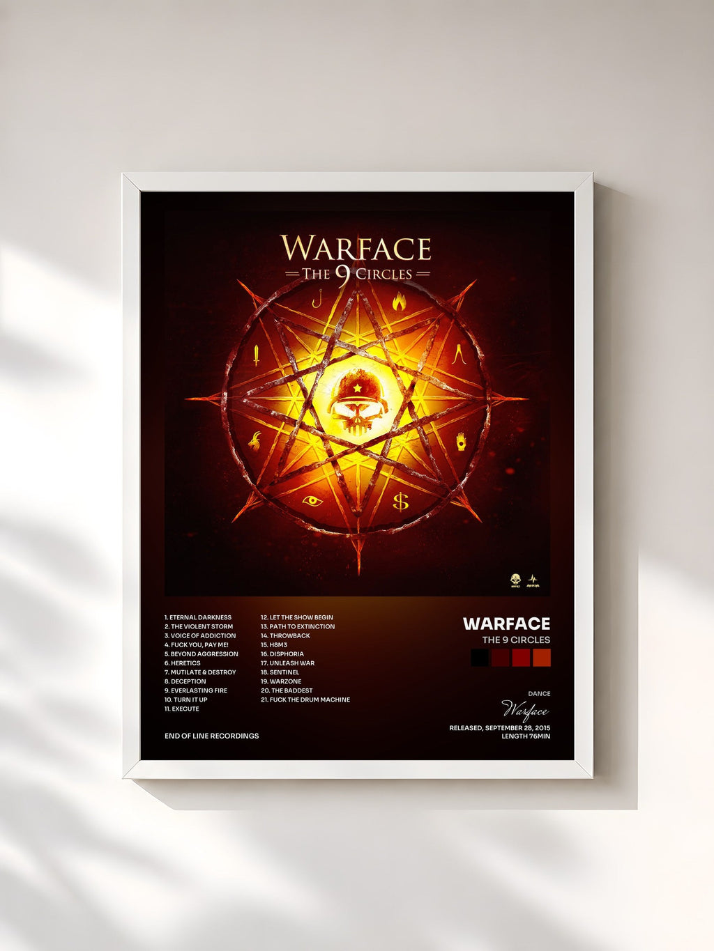 #blanc The 9 Circles di Warface in stampa incorniciata, cornice bianca, stampata e incorniciata in Francia