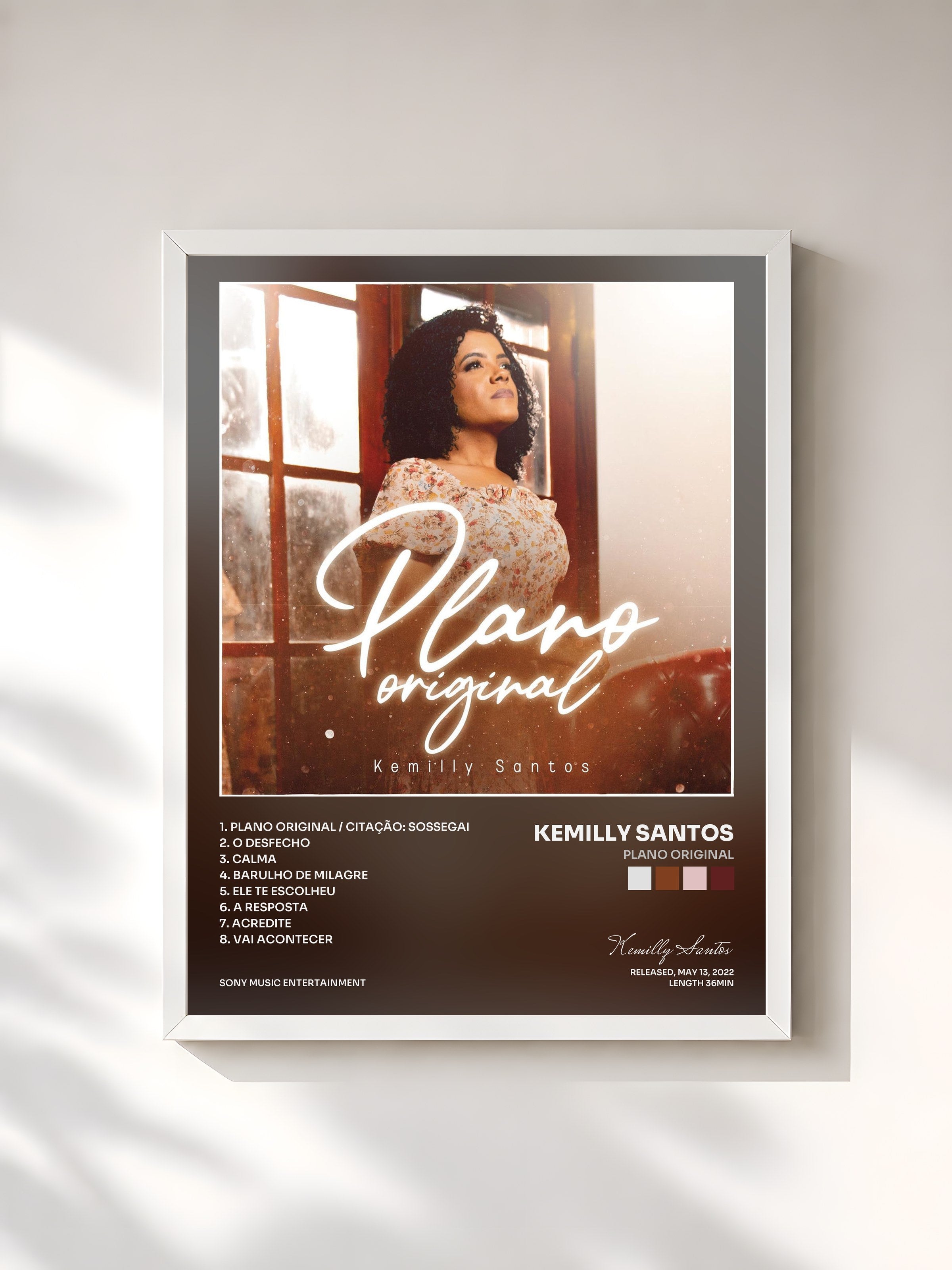 #blanc Tableau de l'album Plano Original de Kemilly Santos, cadre blanc, imprimé et encadré en France