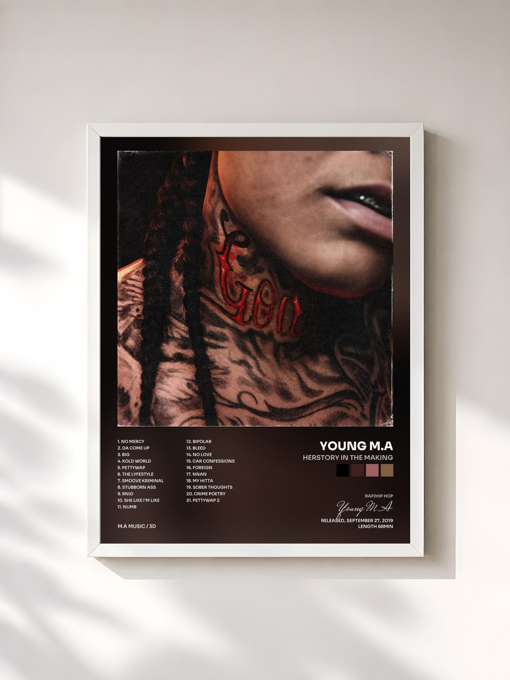 #blanc Herstory in the Making von Young M.A als gerahmter Kunstdruck, weißer Rahmen, gedruckt und gerahmt in Frankreich