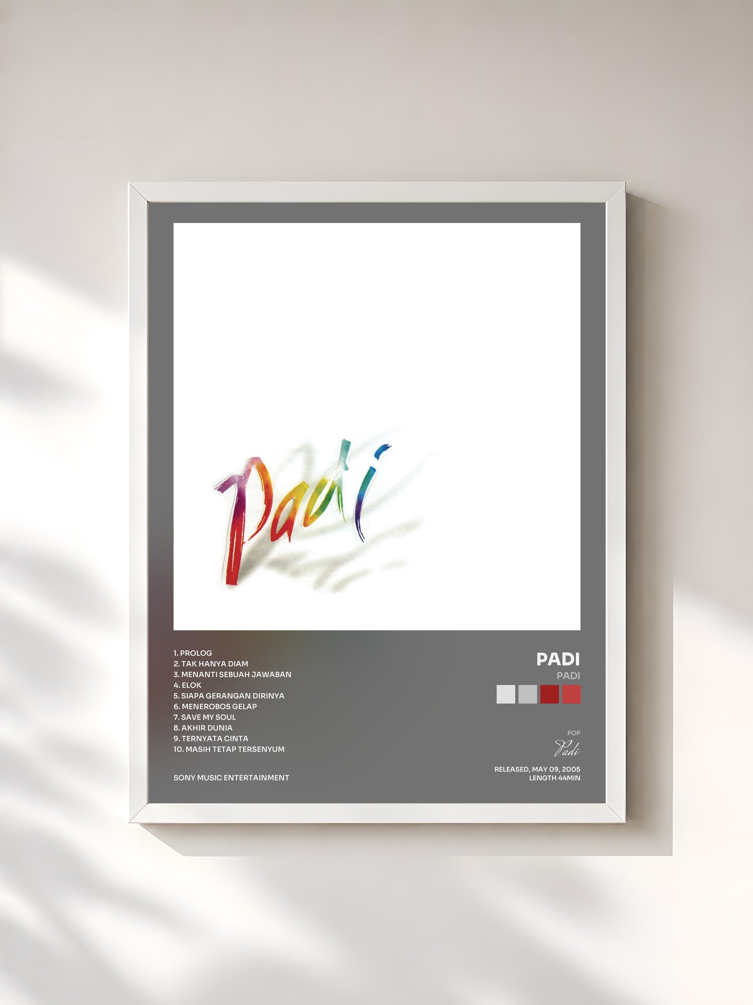 #blanc Tableau de l'album Padi de Padi, cadre blanc, imprimé et encadré en France