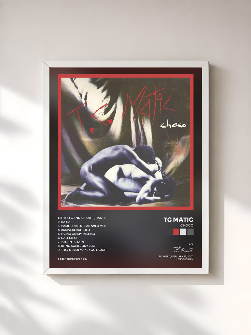#blanc Choco von TC Matic als gerahmter Kunstdruck, weißer Rahmen, gedruckt und gerahmt in Frankreich