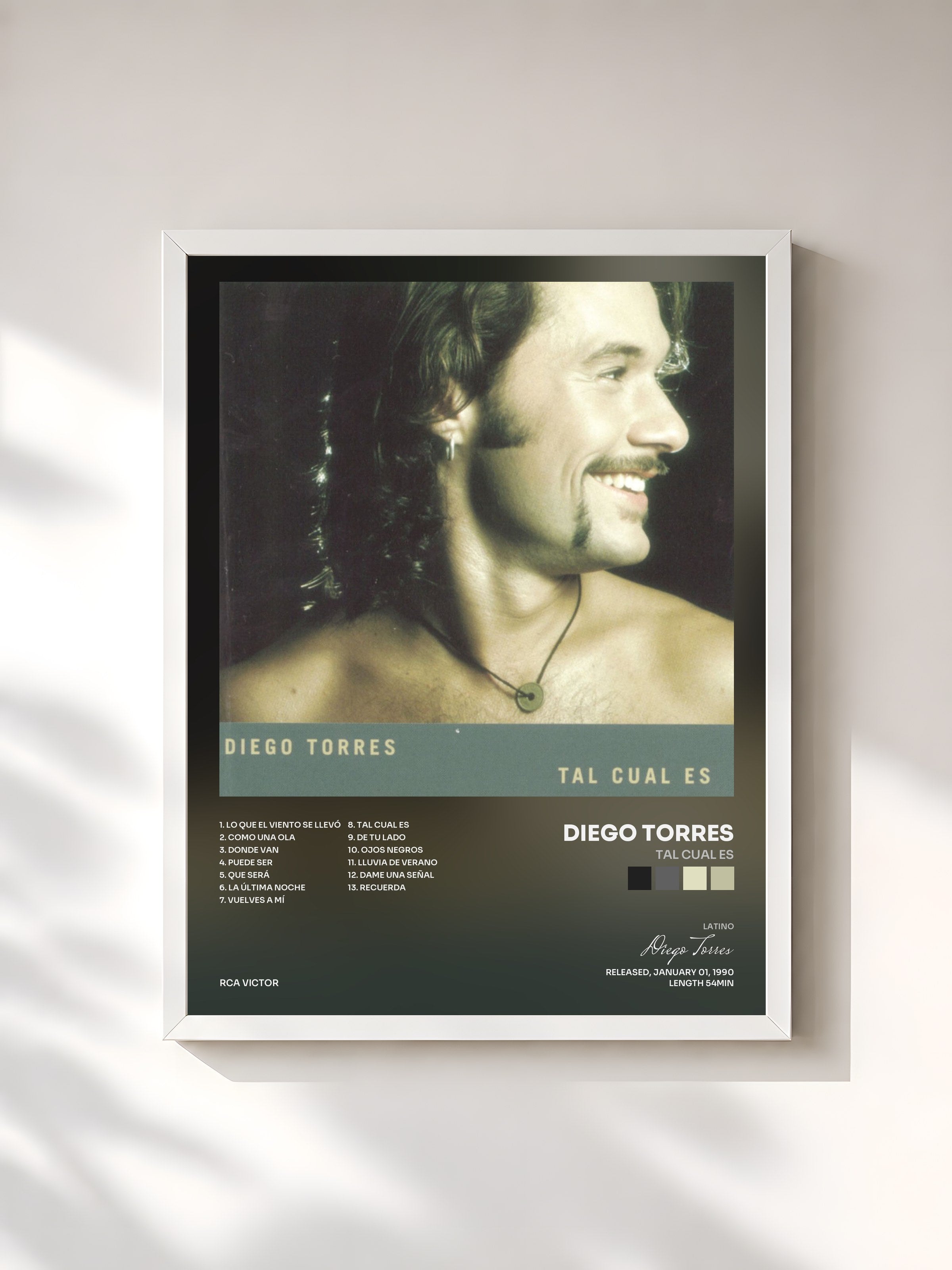 #blanc Tableau de l'album Tal Cual Es de Diego Torres, cadre blanc, imprimé et encadré en France