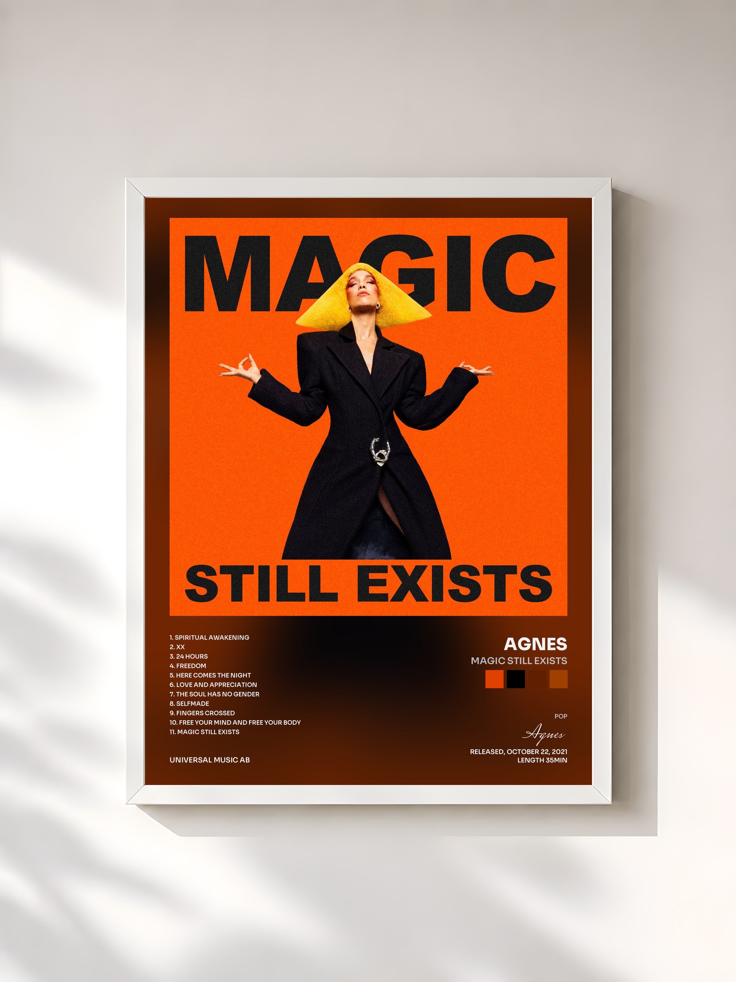 #blanc Tableau de l'album Magic Still Exists de Agnes, cadre blanc, imprimé et encadré en France