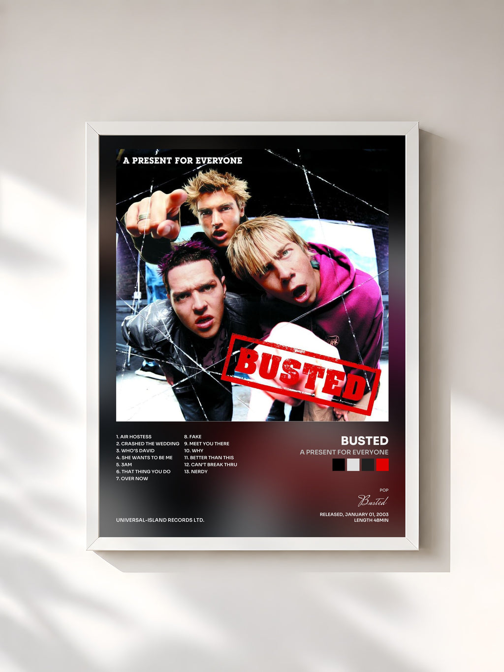 #blanc A Present For Everyone by Busted as a framed art print, white frame, printed and framed in France