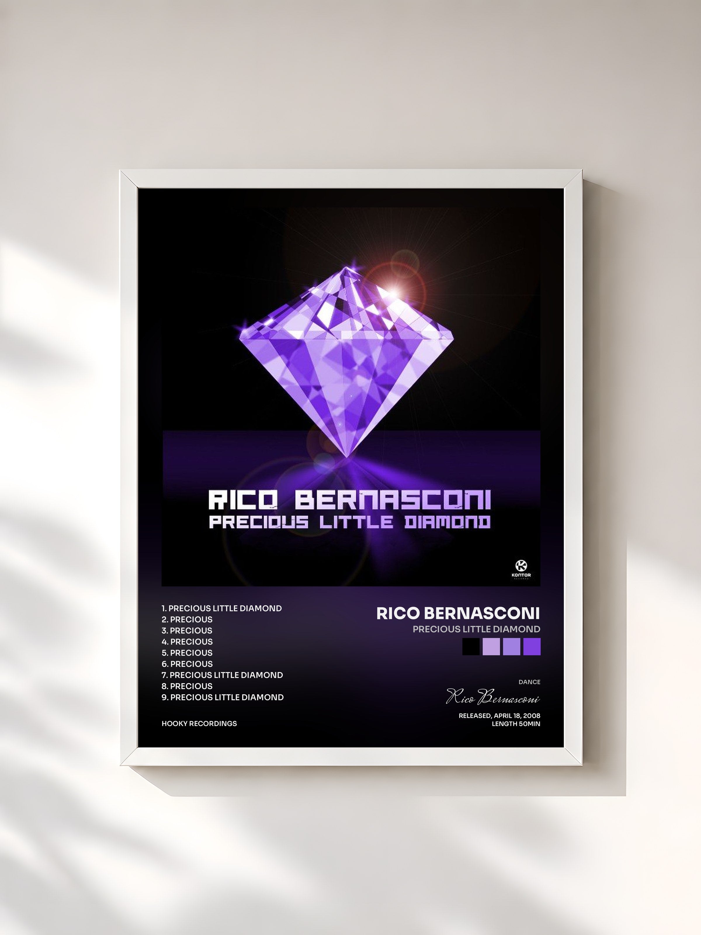 #blanc Tableau de l'album Precious Little Diamond de Rico Bernasconi, cadre blanc, imprimé et encadré en France