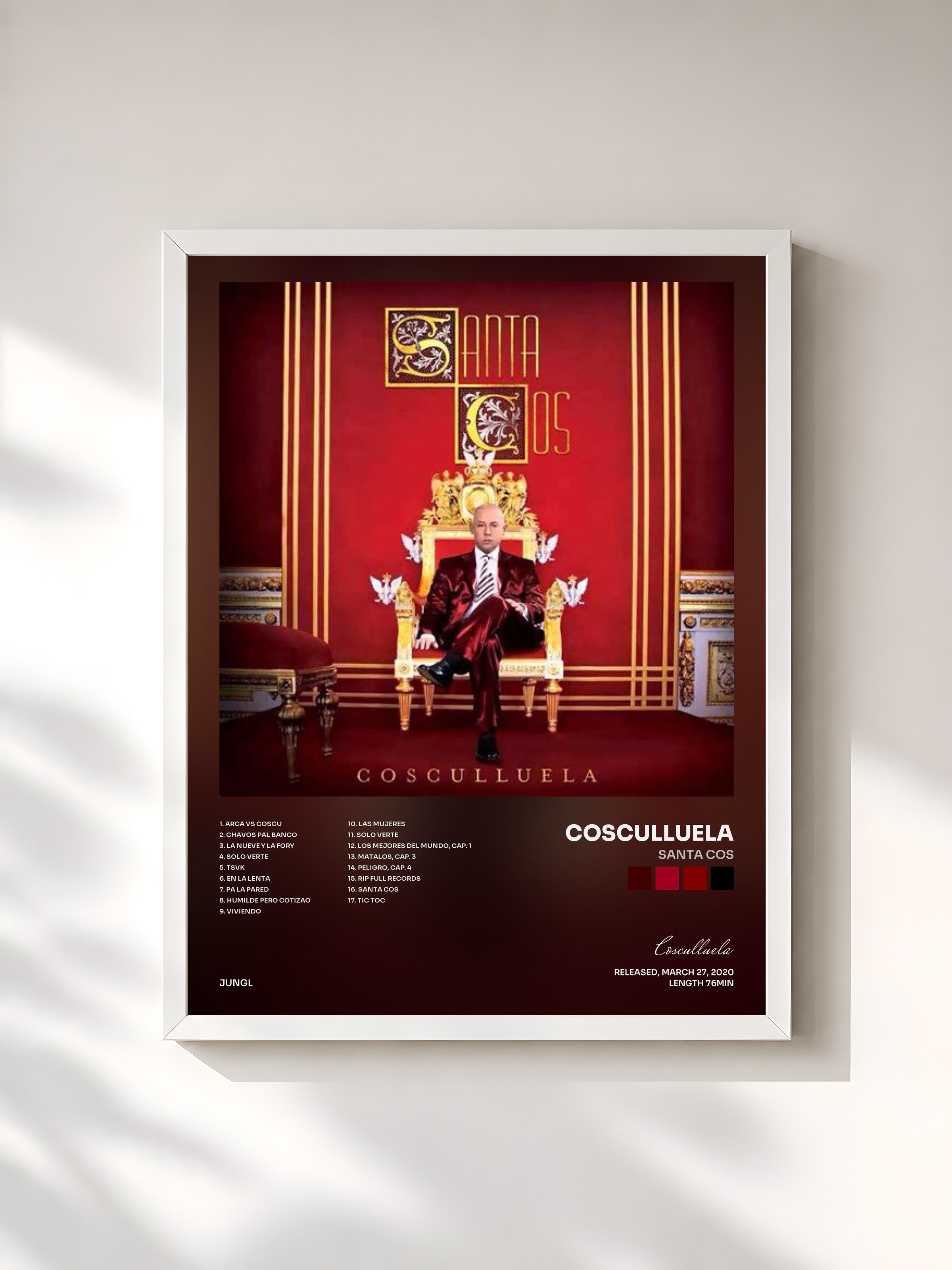 #blanc Tableau de l'album Santa Cos de Cosculluela, cadre blanc, imprimé et encadré en France