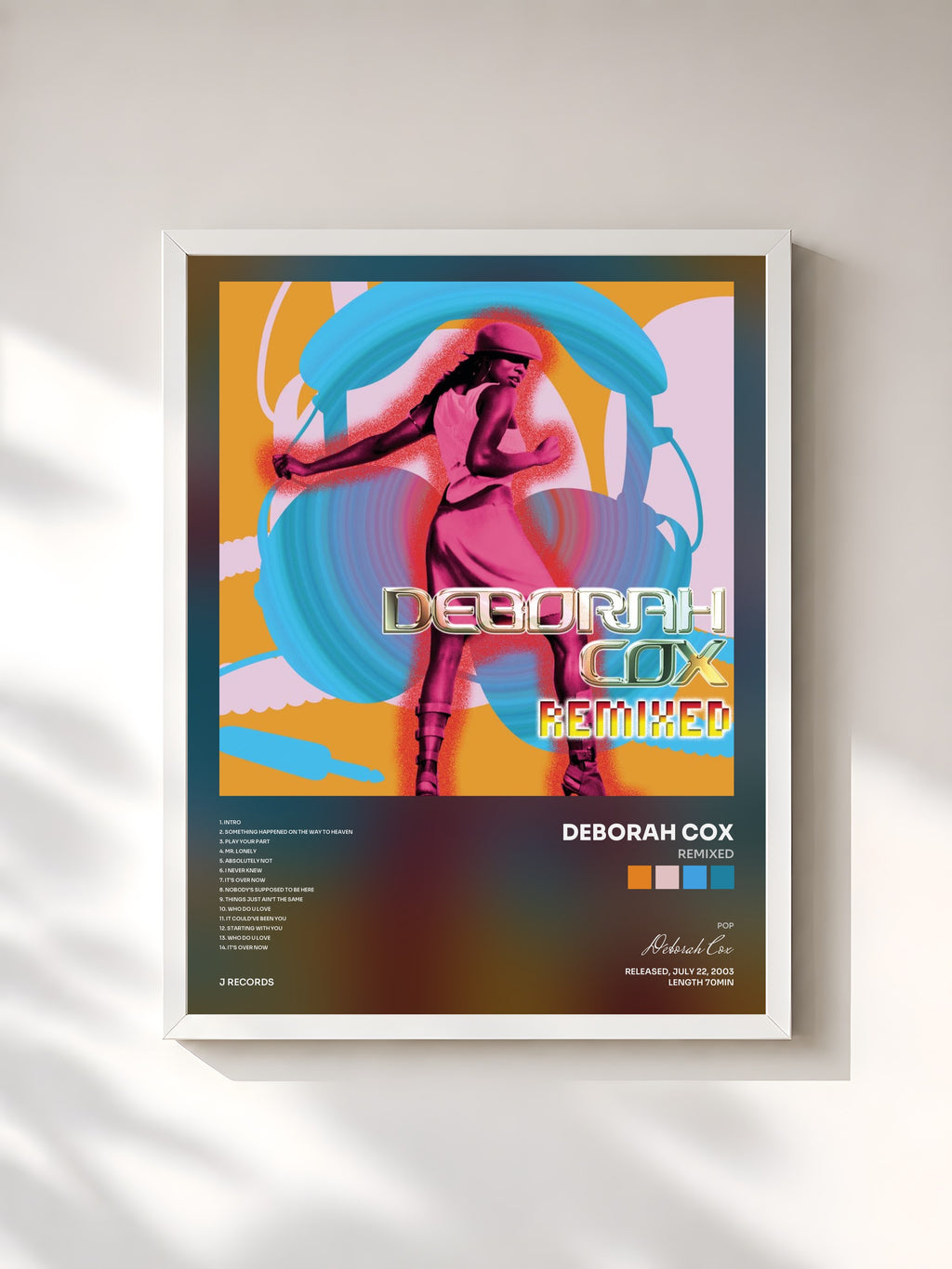 #blanc Remixed by Deborah Cox as a framed art print, white frame, printed and framed in France
