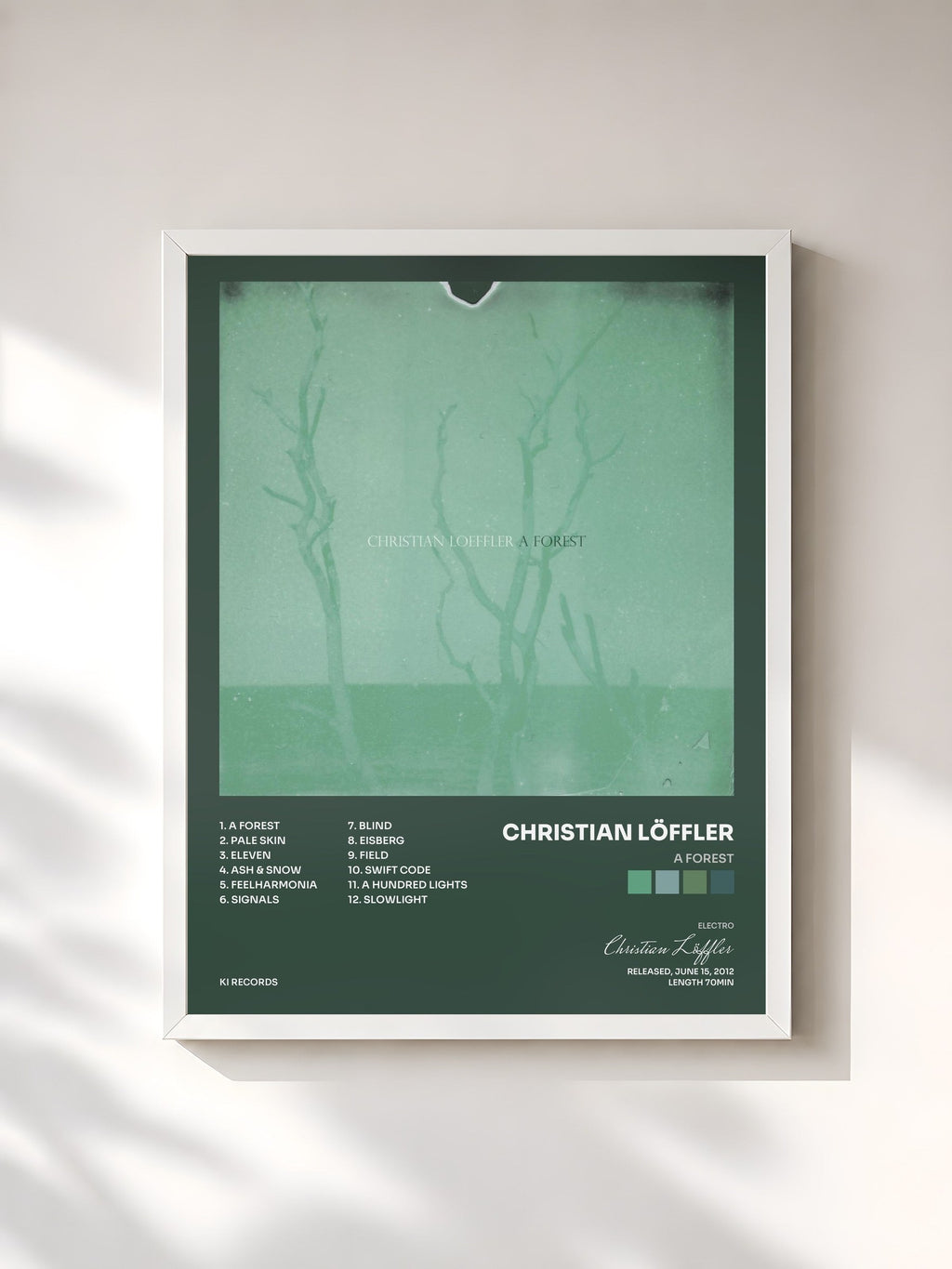 #blanc A Forest by Christian Löffler as a framed art print, white frame, printed and framed in France