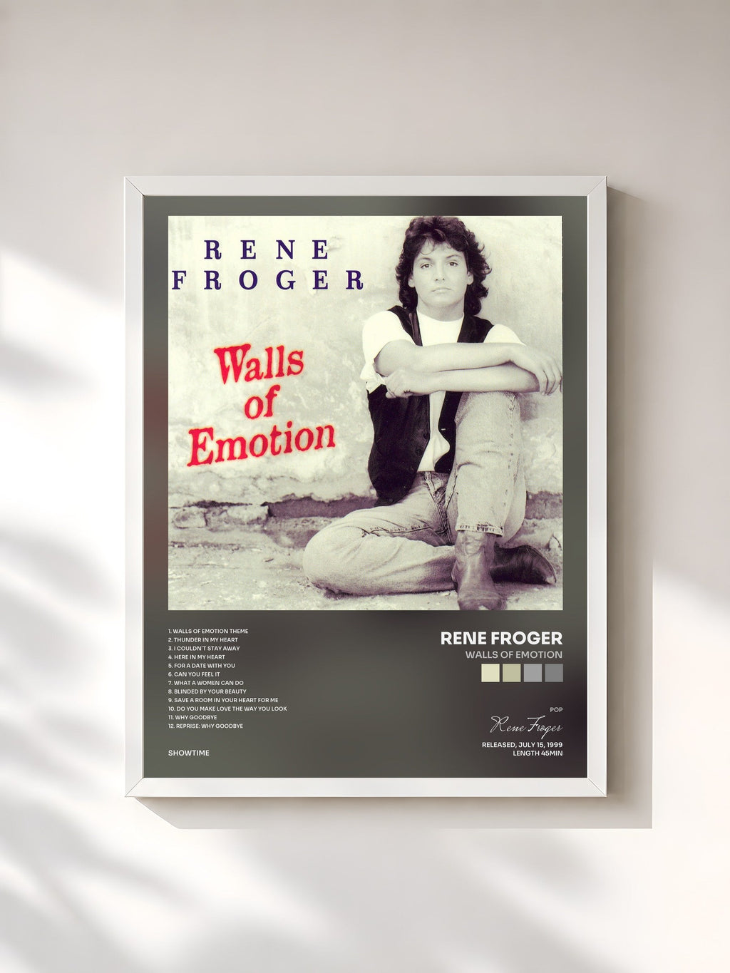#blanc Walls Of Emotion von Rene Froger als gerahmter Kunstdruck, weißer Rahmen, gedruckt und gerahmt in Frankreich
