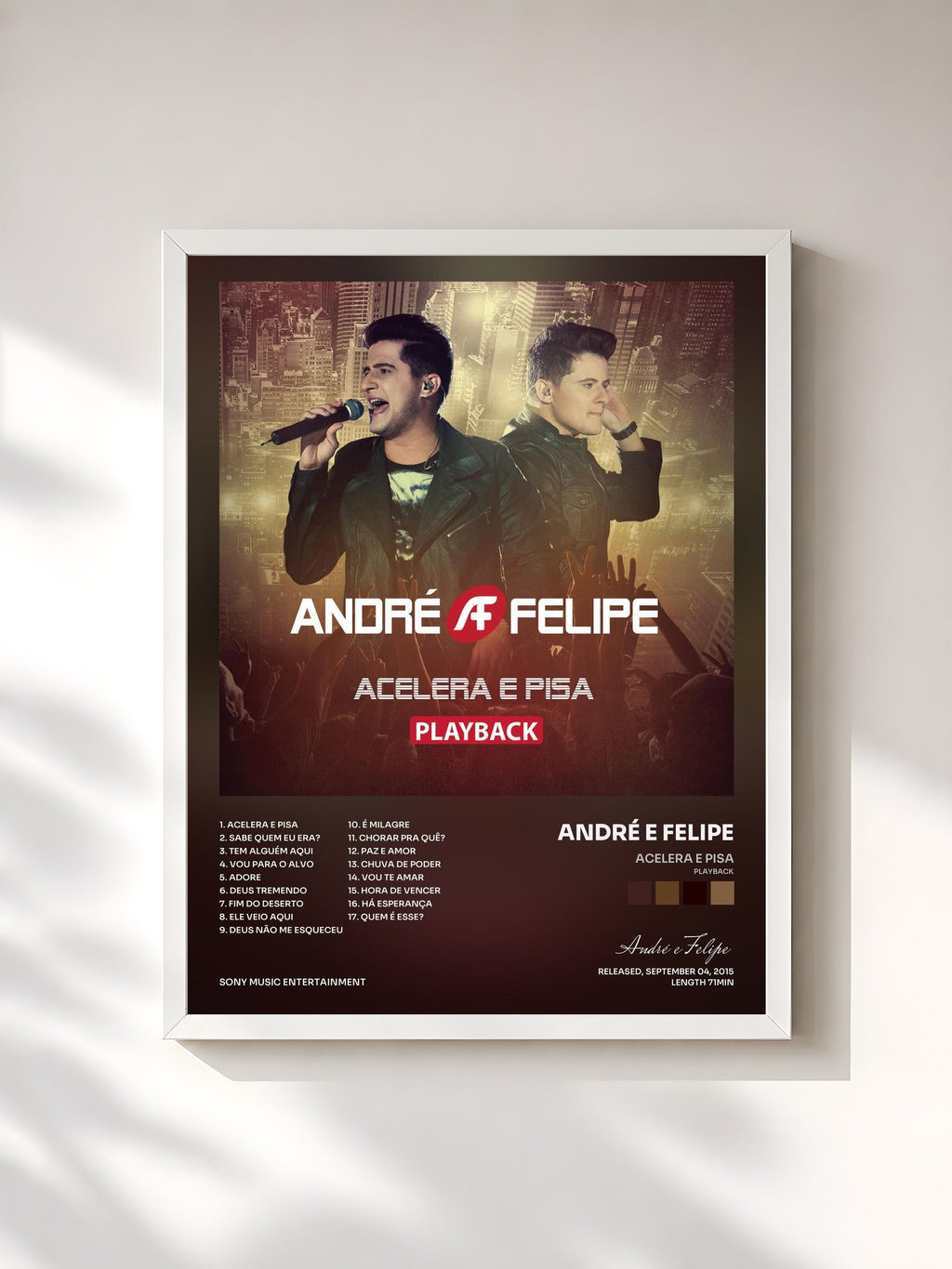 #blanc Acelera e Pisa (Playback) von André e Felipe als gerahmter Kunstdruck, weißer Rahmen, gedruckt und gerahmt in Frankreich