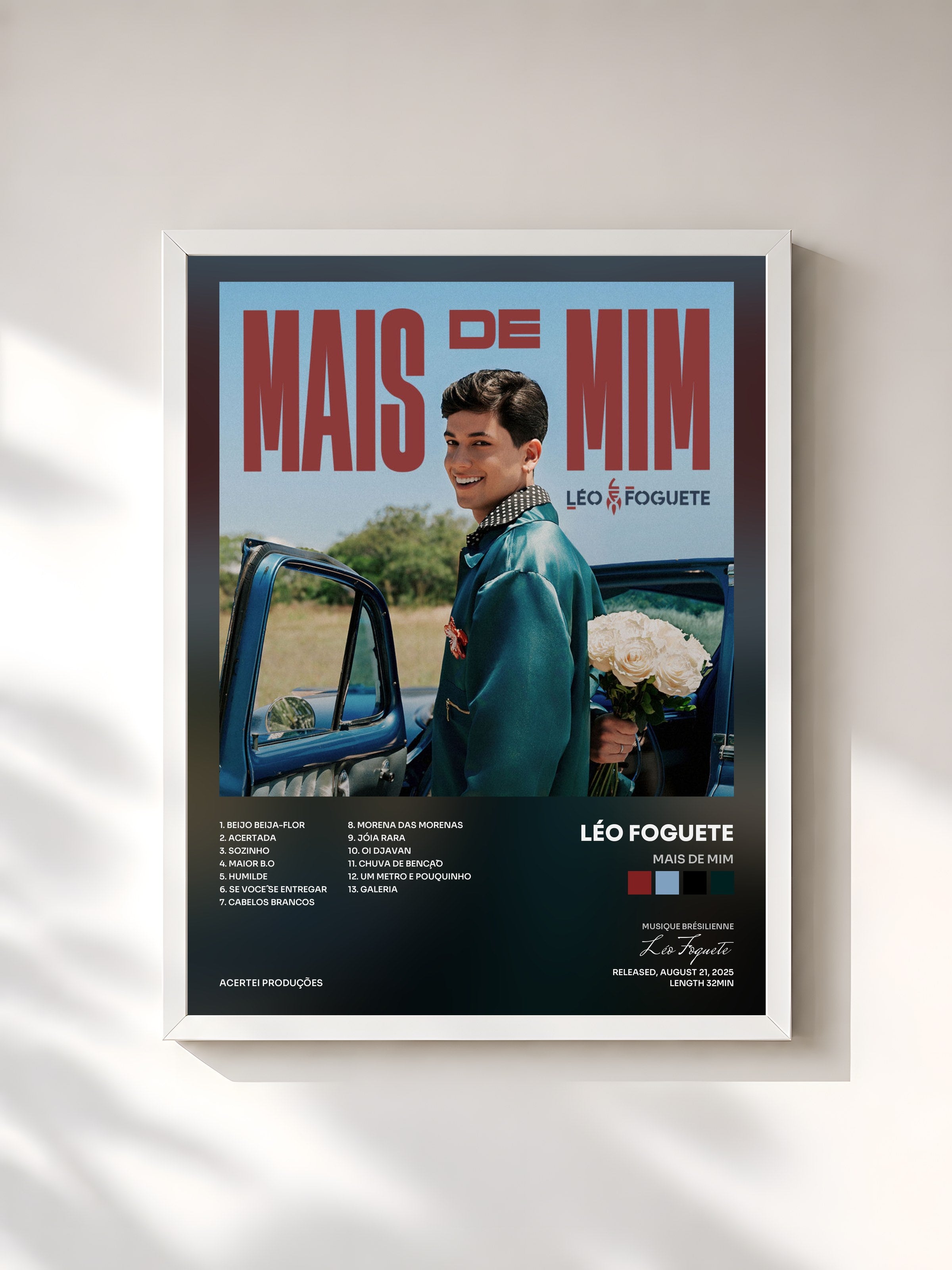 #blanc Tableau de l'album Mais de Mim de Léo Foguete, cadre blanc, imprimé et encadré en France