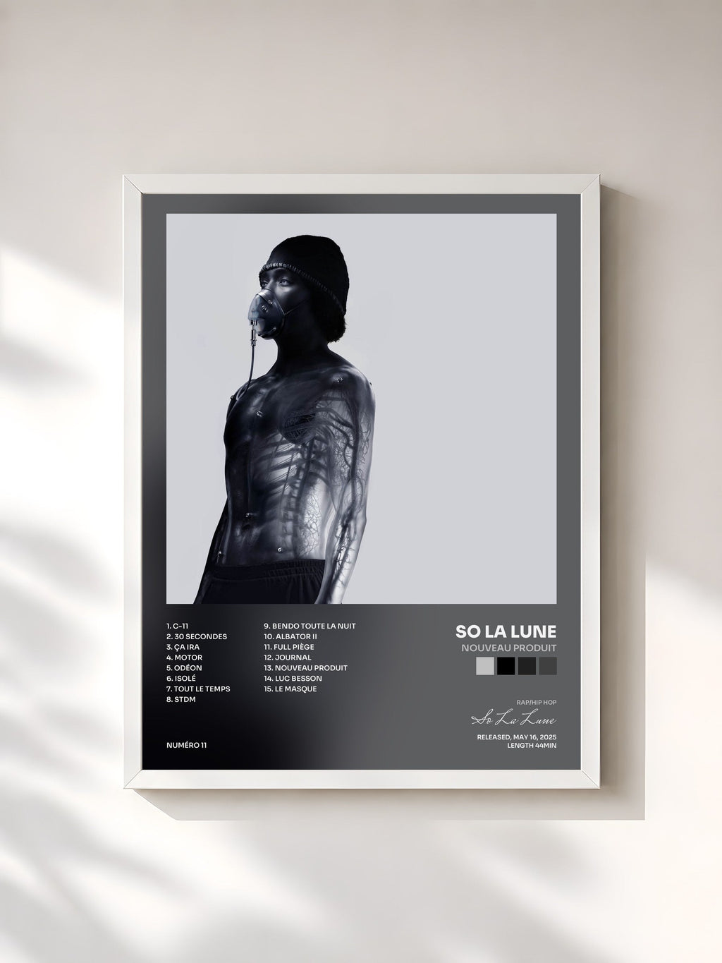 #blanc Nouveau Produit von So La Lune als gerahmter Kunstdruck, weißer Rahmen, gedruckt und gerahmt in Frankreich