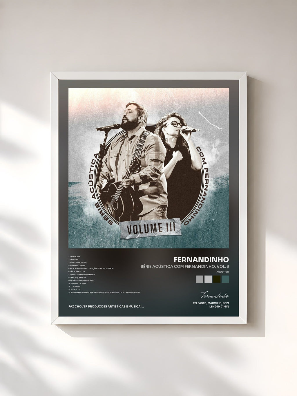 #blanc Série Acústica Com Fernandinho, Vol. 3 (Acústico) von Fernandinho als gerahmter Kunstdruck, weißer Rahmen, gedruckt und gerahmt in Frankreich