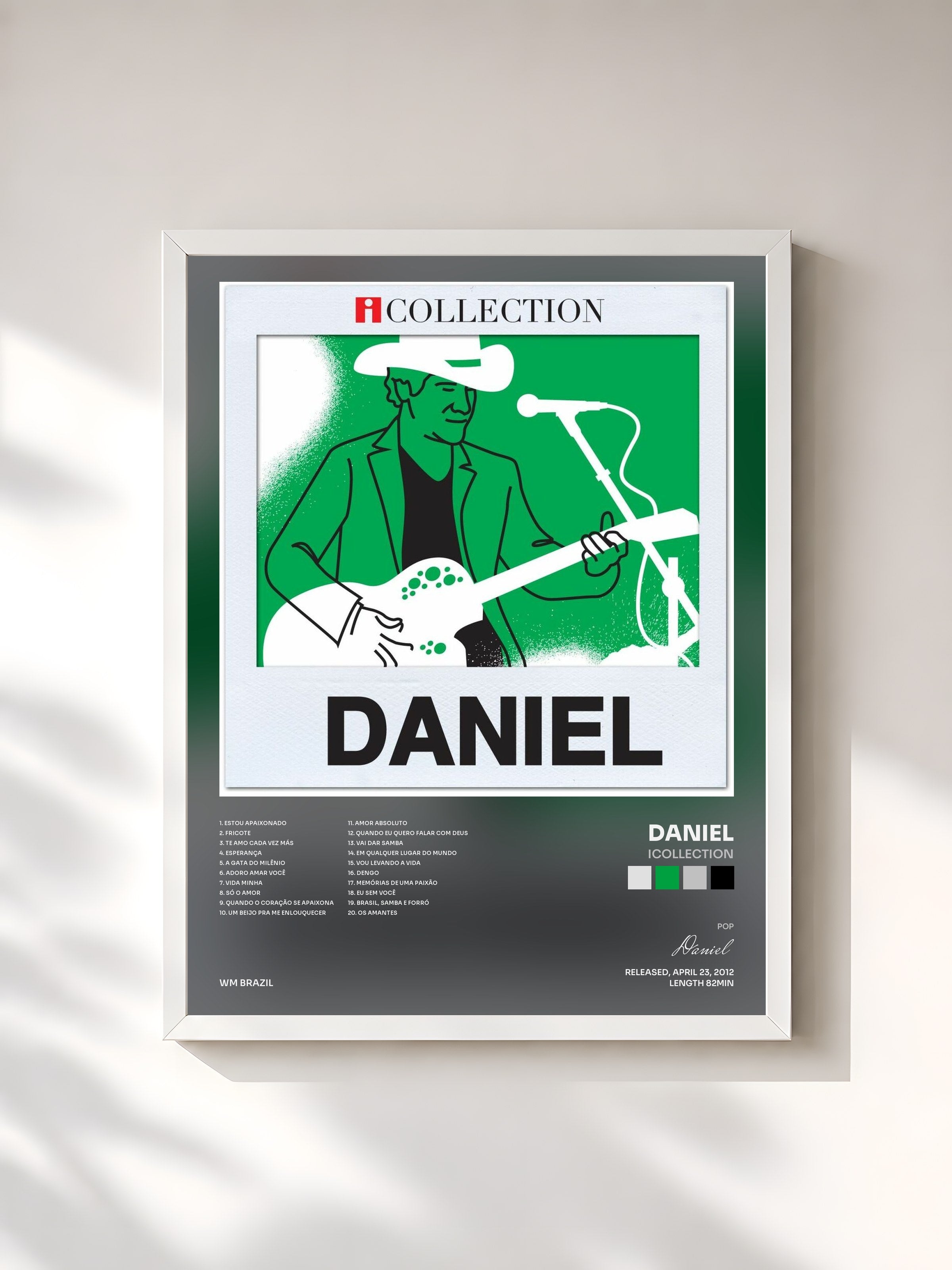 #blanc Tableau de l'album iCollection de Daniel, cadre blanc, imprimé et encadré en France