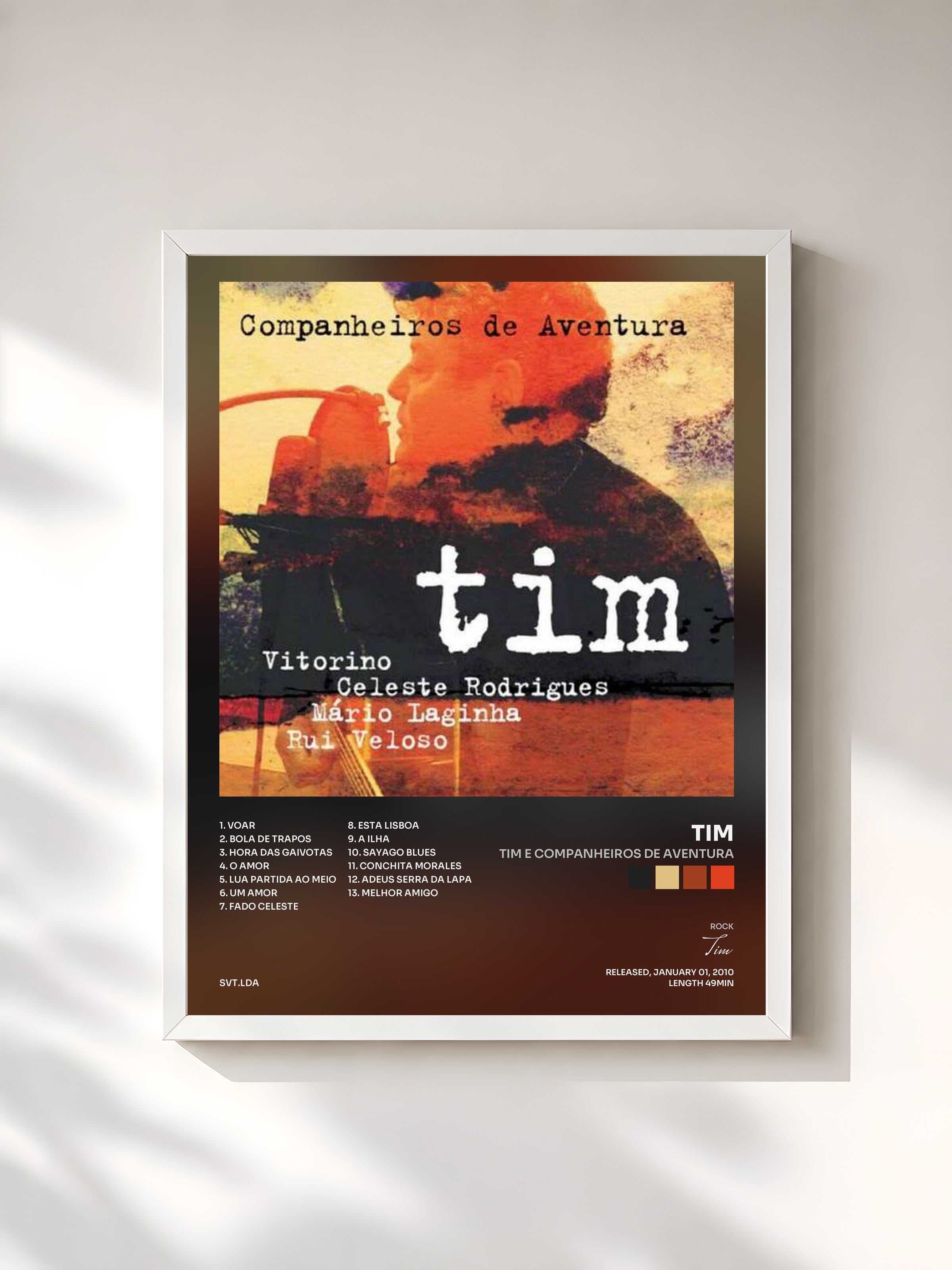 #blanc Tableau de l'album Tim E Companheiros de Aventura de Tim, cadre blanc, imprimé et encadré en France