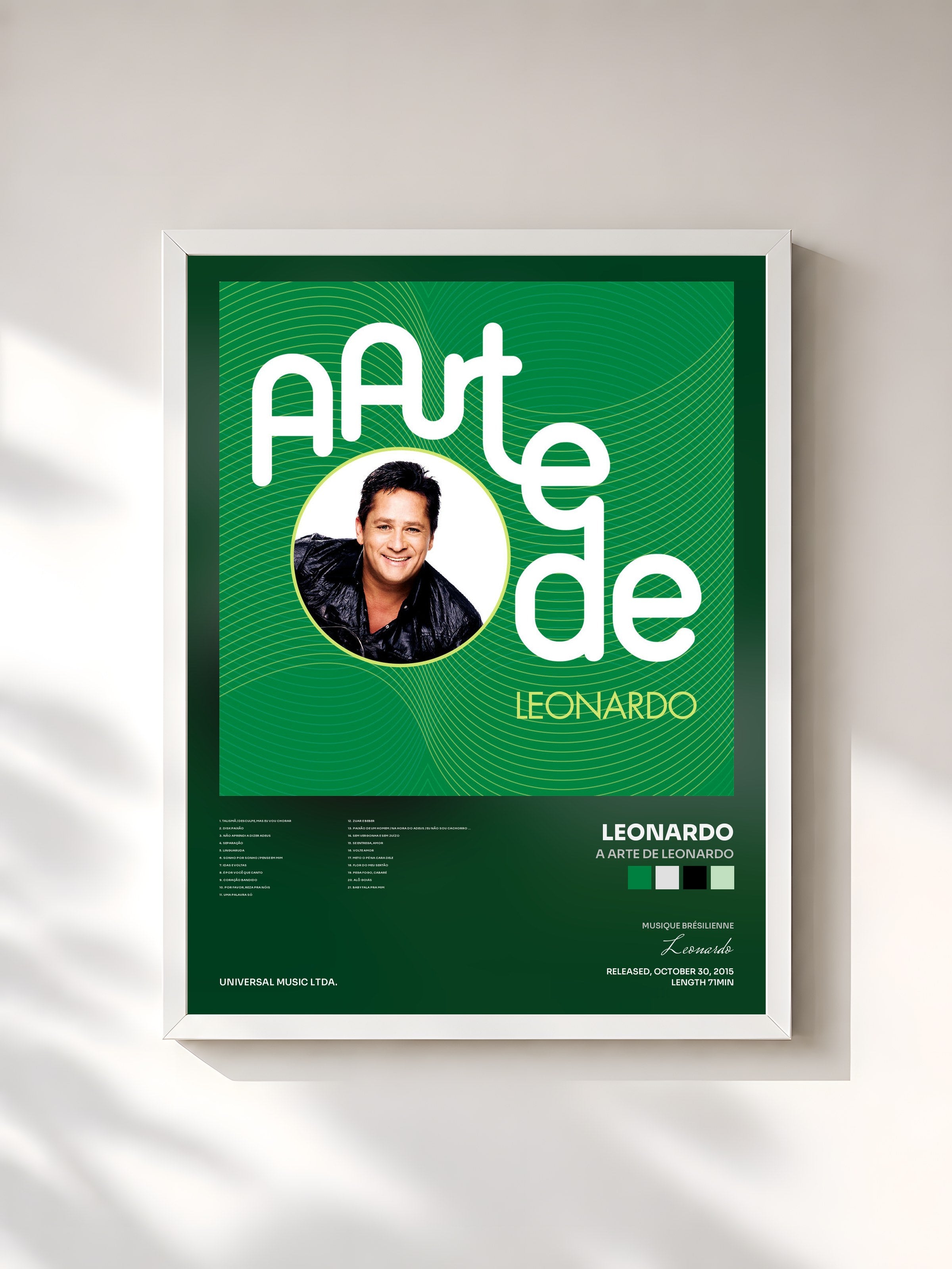 #blanc Tableau de l'album A Arte De Leonardo de Leonardo, cadre blanc, imprimé et encadré en France