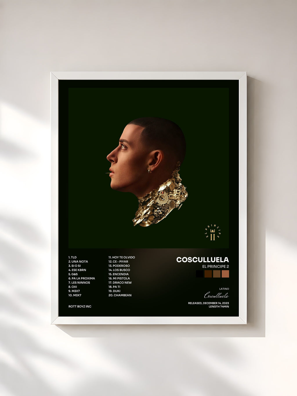 #blanc Tableau de l'album El Principe 2 de Cosculluela, cadre blanc, imprimé et encadré en France