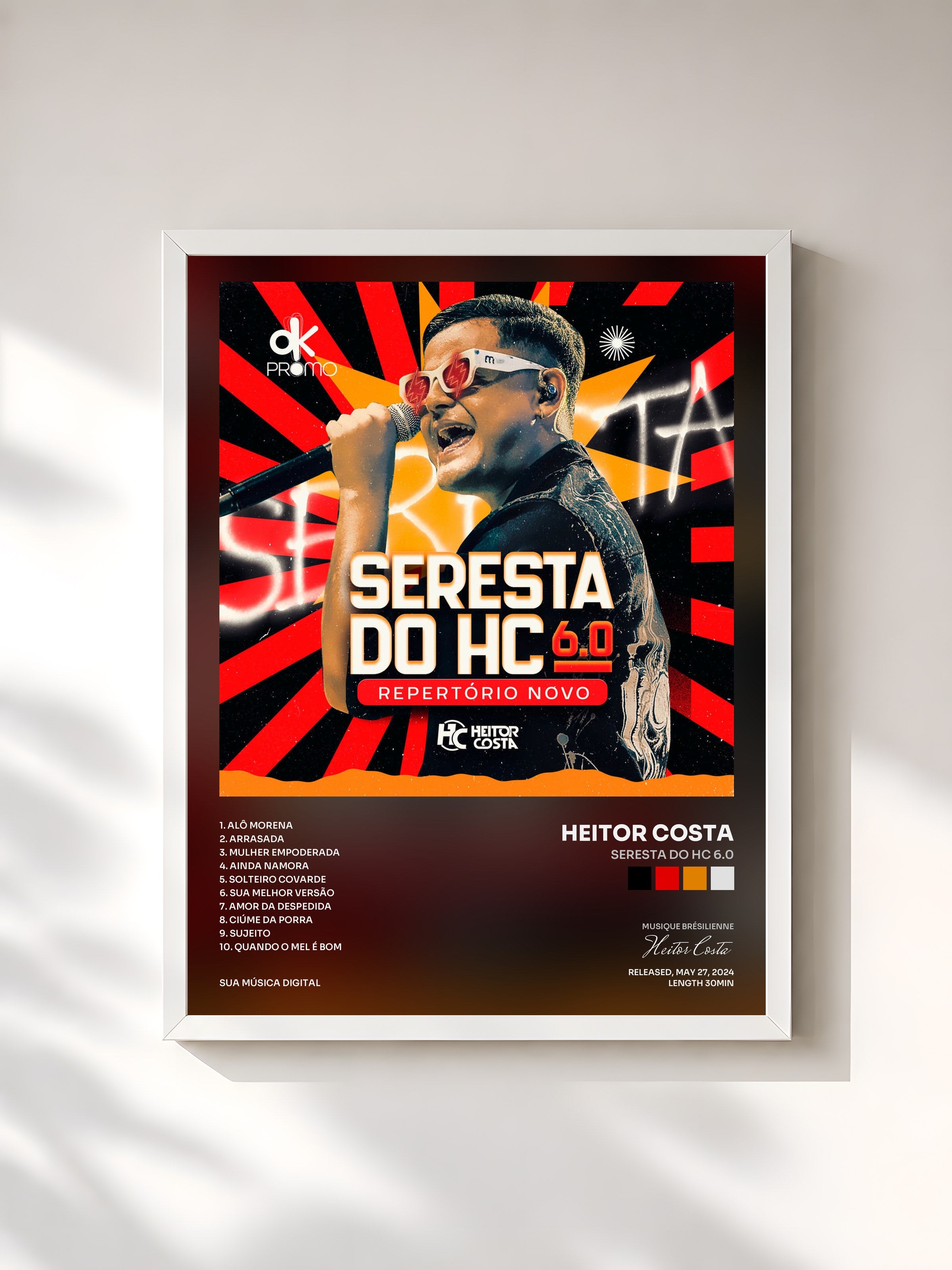 #blanc Tableau de l'album Seresta do HC 6.0 de Heitor Costa, cadre blanc, imprimé et encadré en France