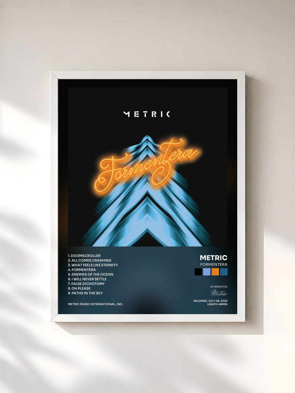 #blanc Formentera von Metric als gerahmter Kunstdruck, weißer Rahmen, gedruckt und gerahmt in Frankreich