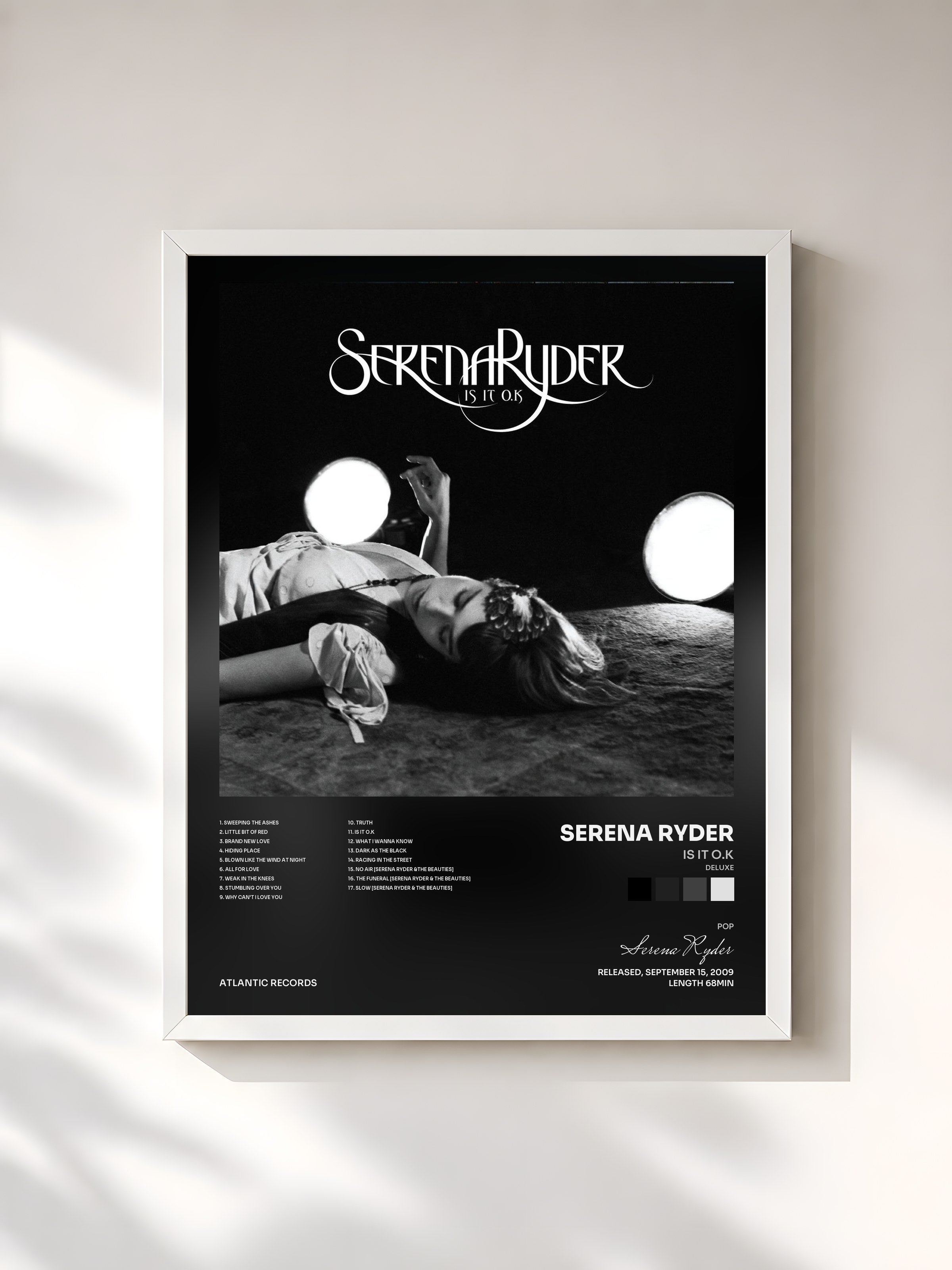 #blanc Tableau de l'album is it o.k (Deluxe) de Serena Ryder, cadre blanc, imprimé et encadré en France