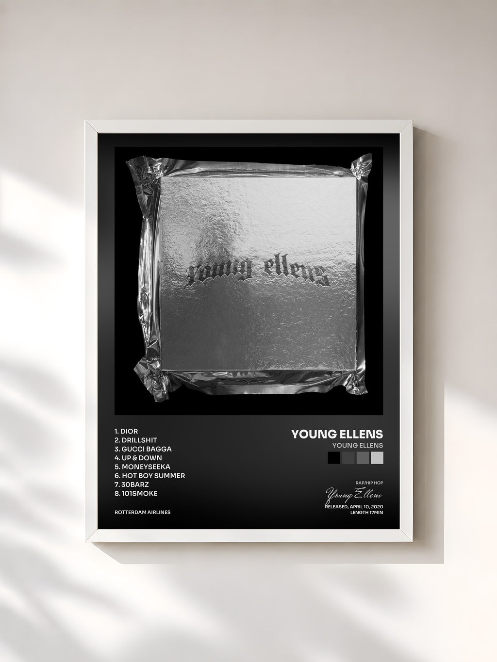 #blanc Tableau de l'album Young Ellens de Young Ellens, cadre blanc, imprimé et encadré en France