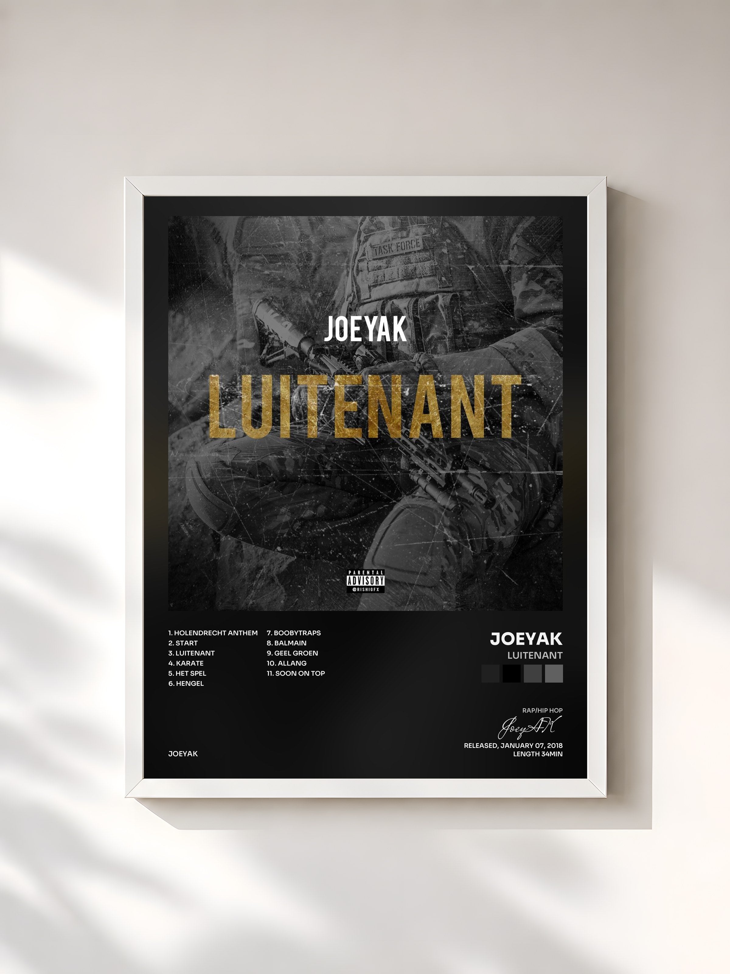 #blanc Tableau de l'album Luitenant de JoeyAK, cadre blanc, imprimé et encadré en France
