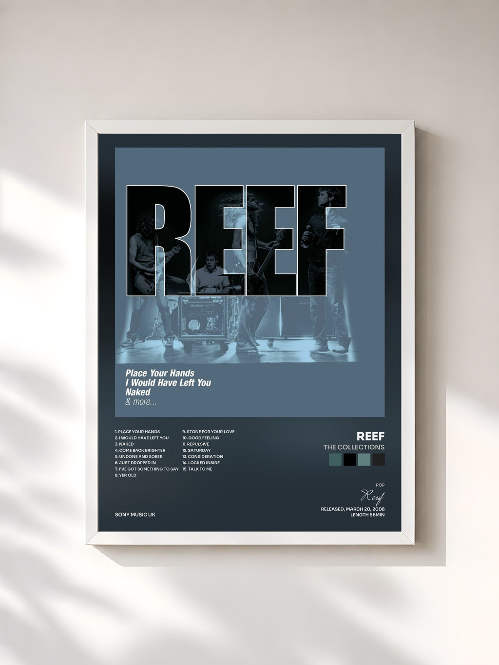 #blanc The Collections by Reef as a framed art print, white frame, printed and framed in France