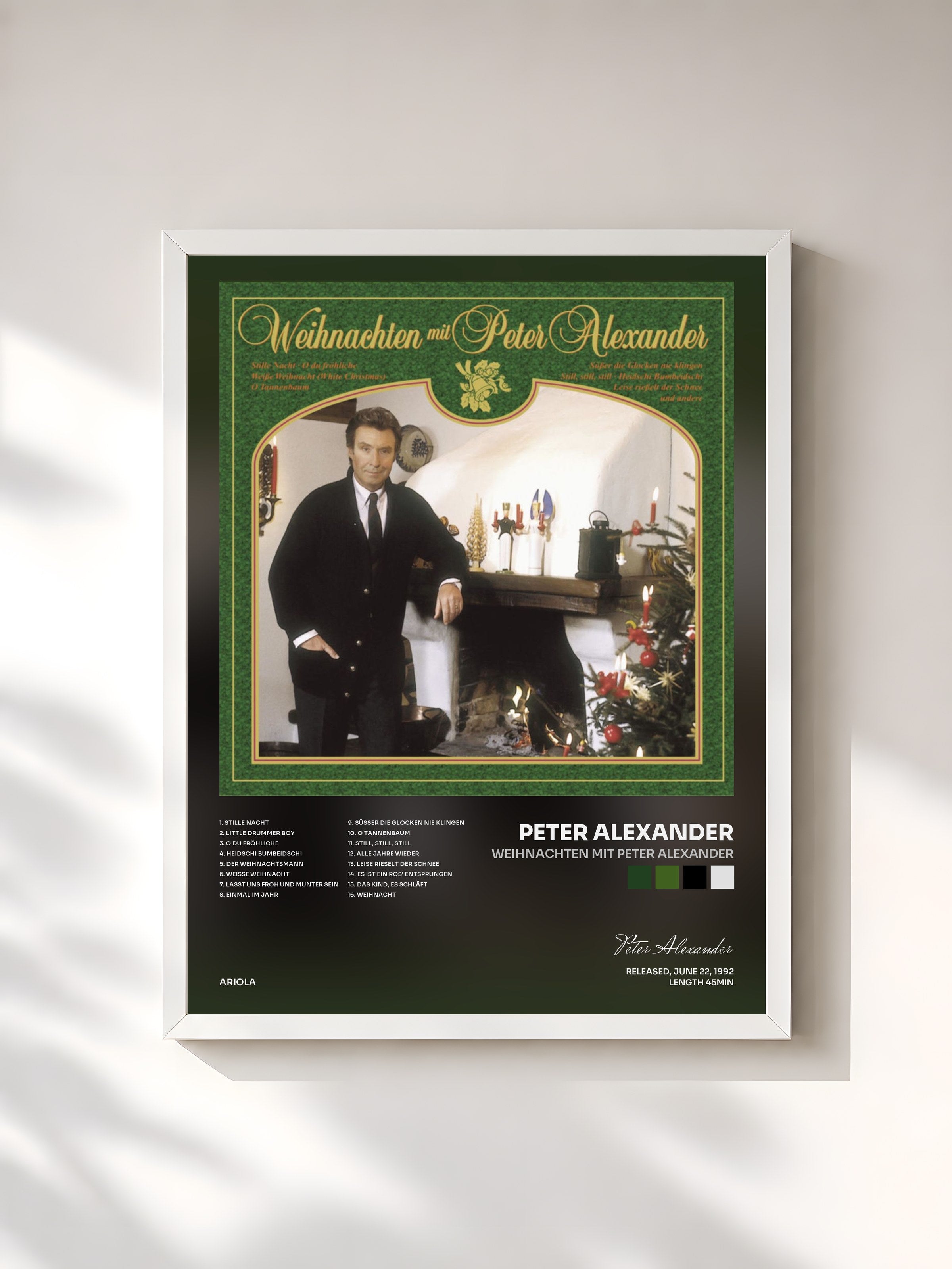 #blanc Tableau de l'album Weihnachten mit Peter Alexander de Peter Alexander, cadre blanc, imprimé et encadré en France