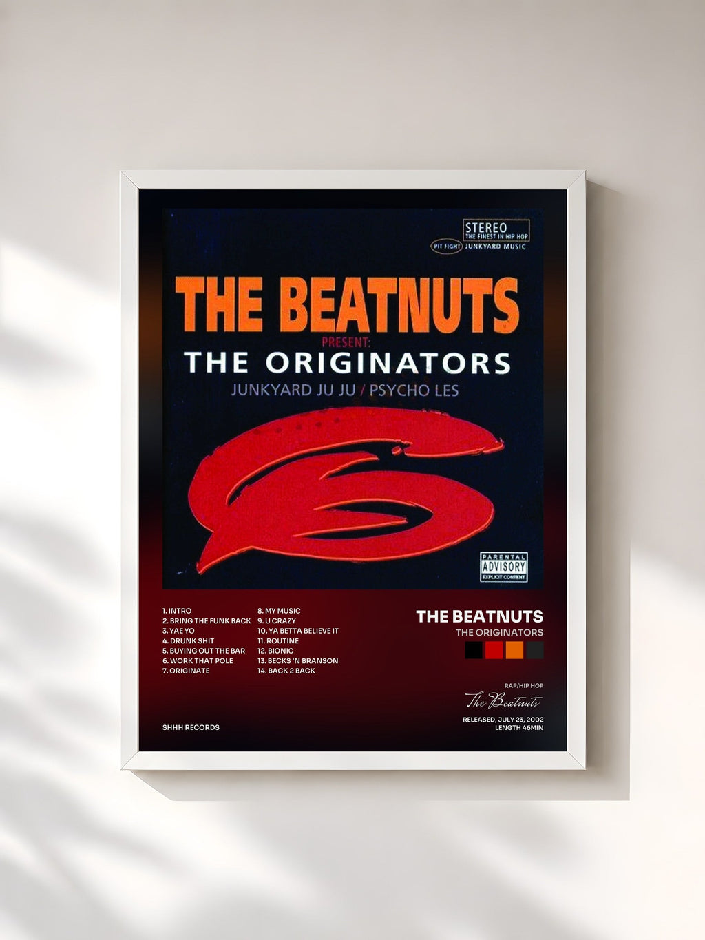 #blanc The Originators di The Beatnuts in stampa incorniciata, cornice bianca, stampata e incorniciata in Francia