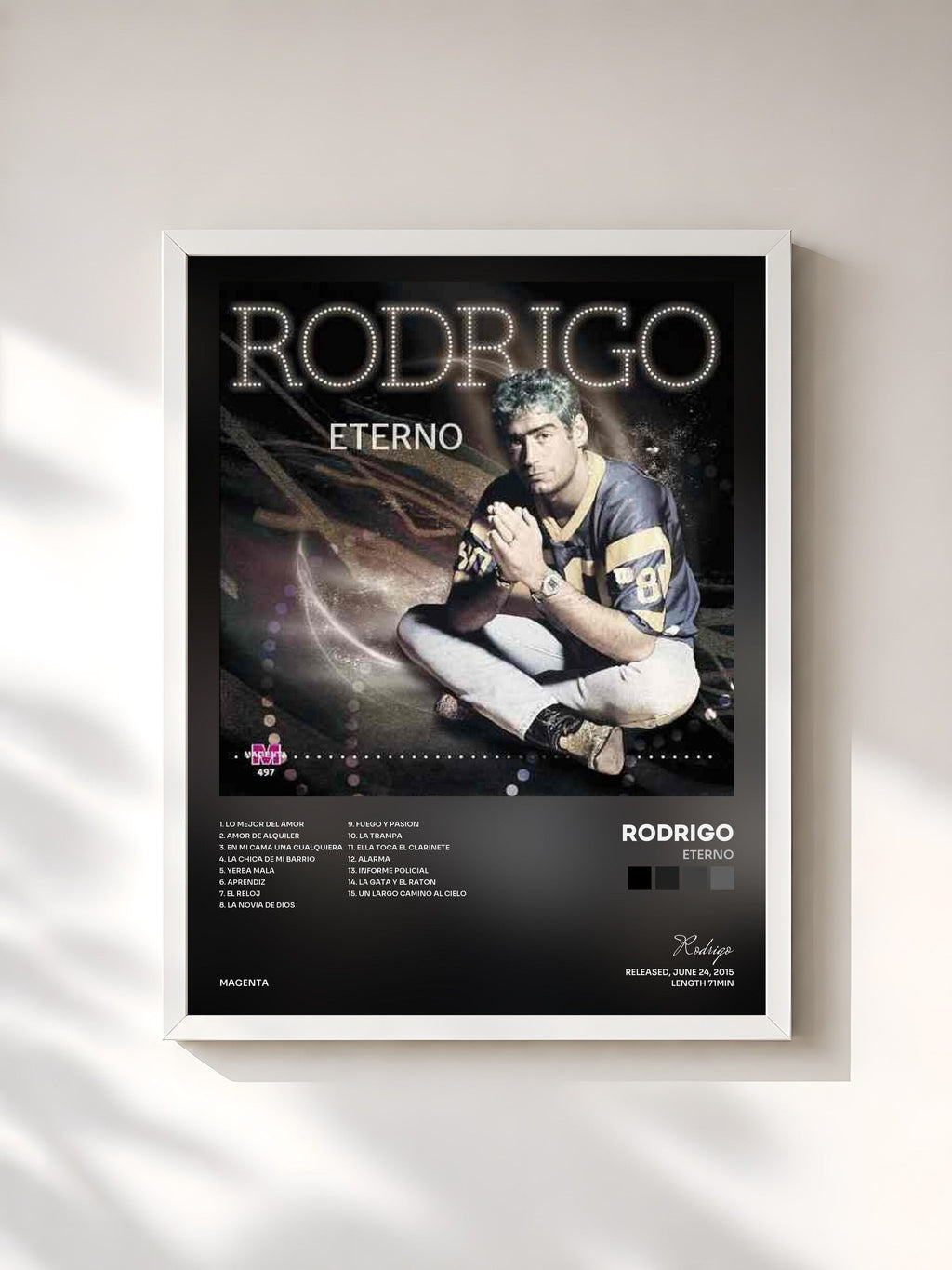 #blanc Eterno di Rodrigo in stampa incorniciata, cornice bianca, stampata e incorniciata in Francia