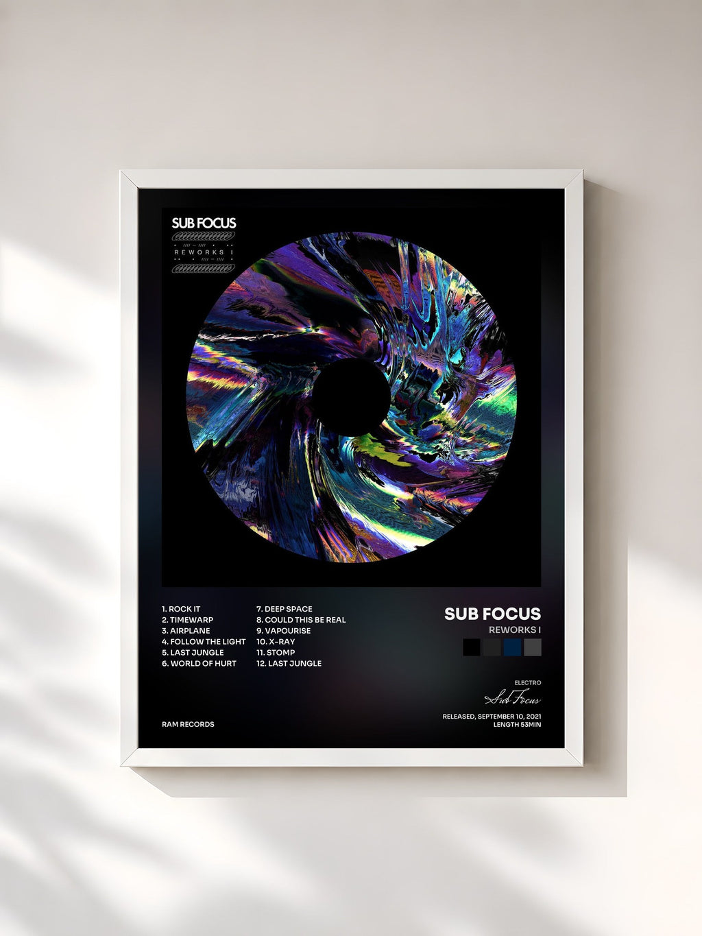 #blanc Reworks I di Sub Focus in stampa incorniciata, cornice bianca, stampata e incorniciata in Francia