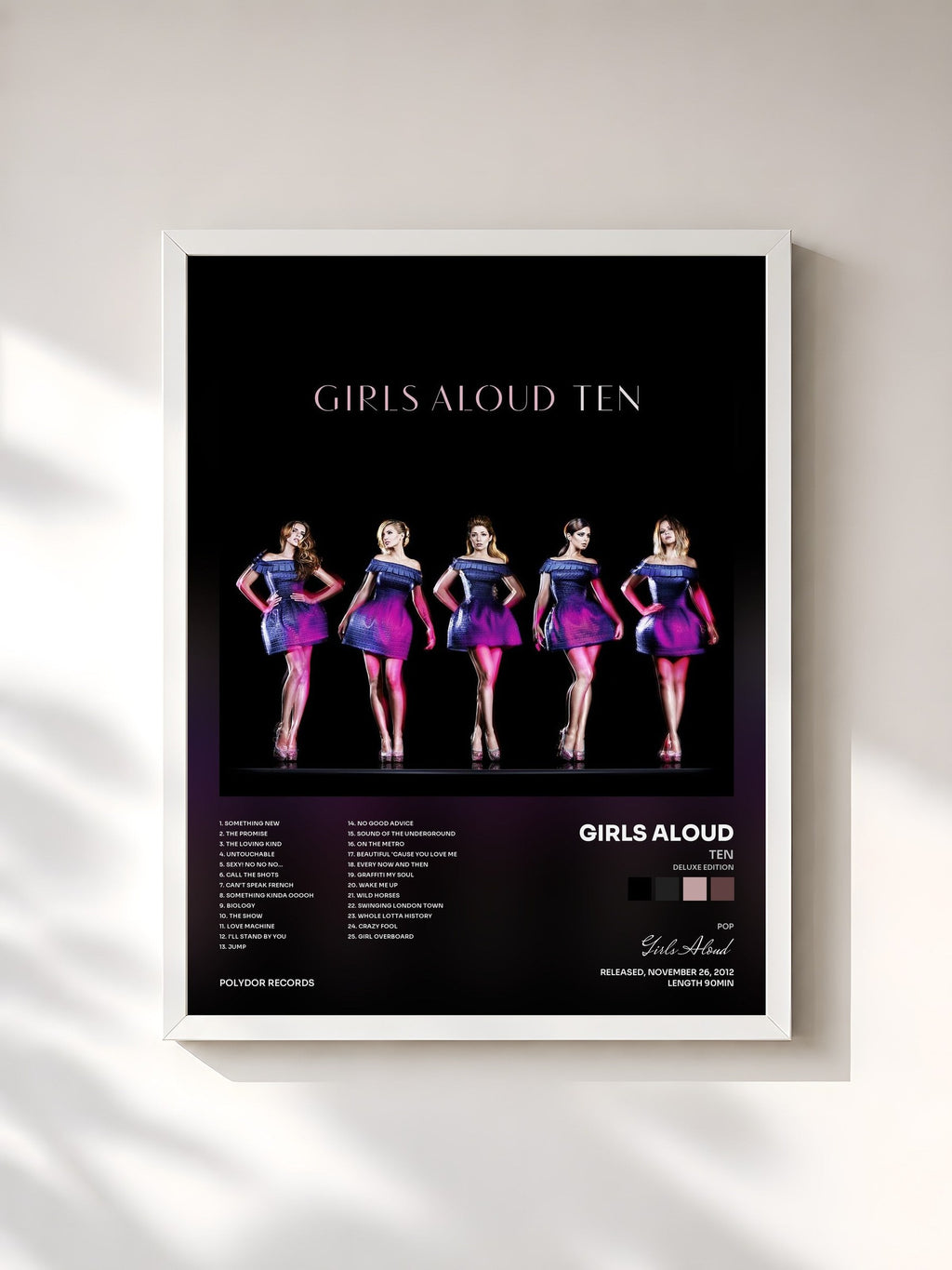 #blanc Ten (Deluxe Edition) von Girls Aloud als gerahmter Kunstdruck, weißer Rahmen, gedruckt und gerahmt in Frankreich