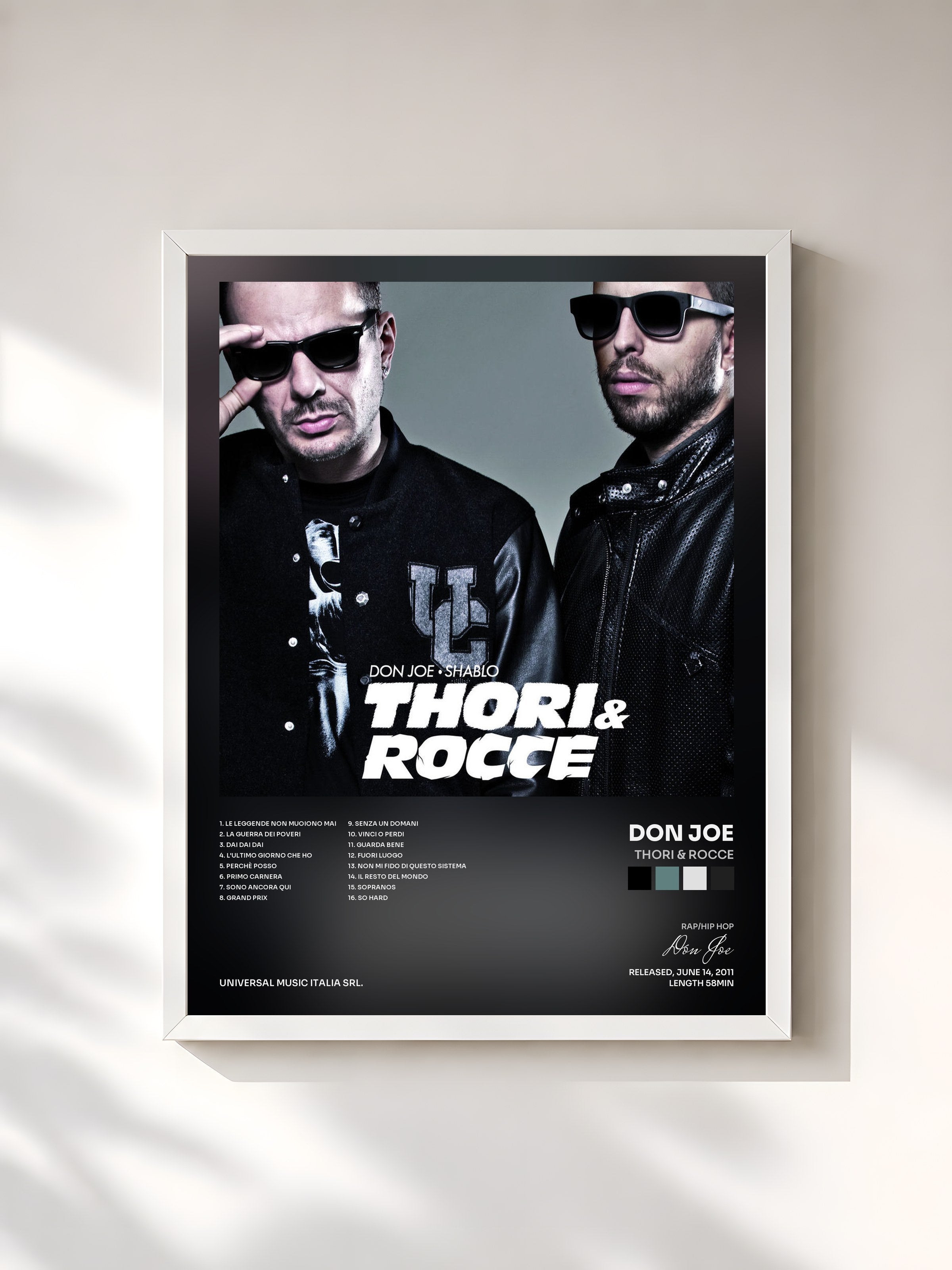 #blanc Tableau de l'album Thori & Rocce de Don Joe, cadre blanc, imprimé et encadré en France