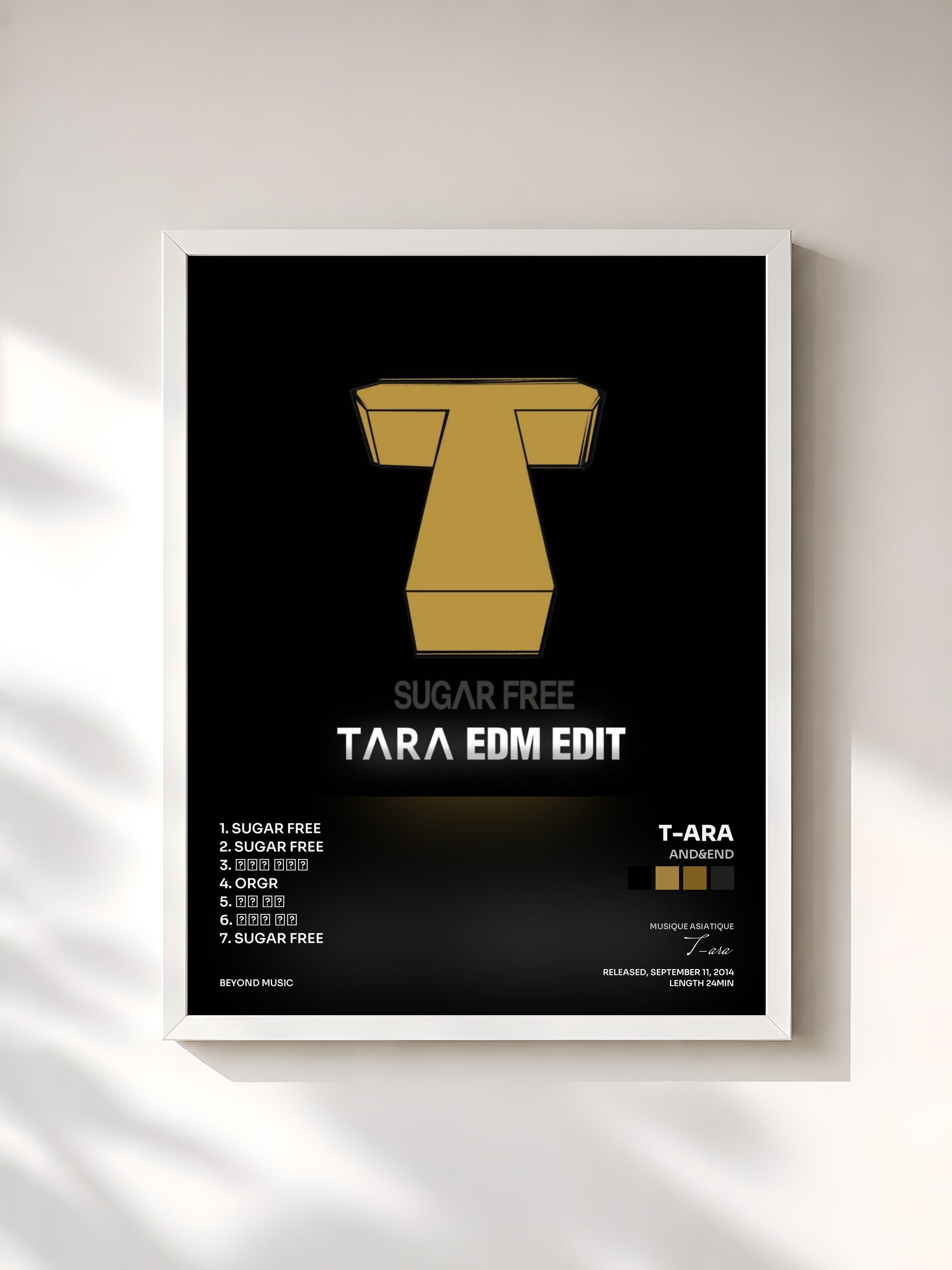 #blanc Tableau de l'album And&End de T-ara, cadre blanc, imprimé et encadré en France