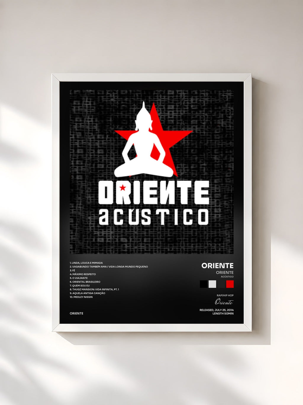 #blanc Oriente (Acústico) von Oriente als gerahmter Kunstdruck, weißer Rahmen, gedruckt und gerahmt in Frankreich
