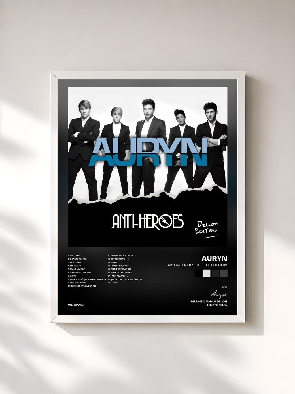#blanc Anti-Héroes Deluxe edition von Auryn als gerahmter Kunstdruck, weißer Rahmen, gedruckt und gerahmt in Frankreich