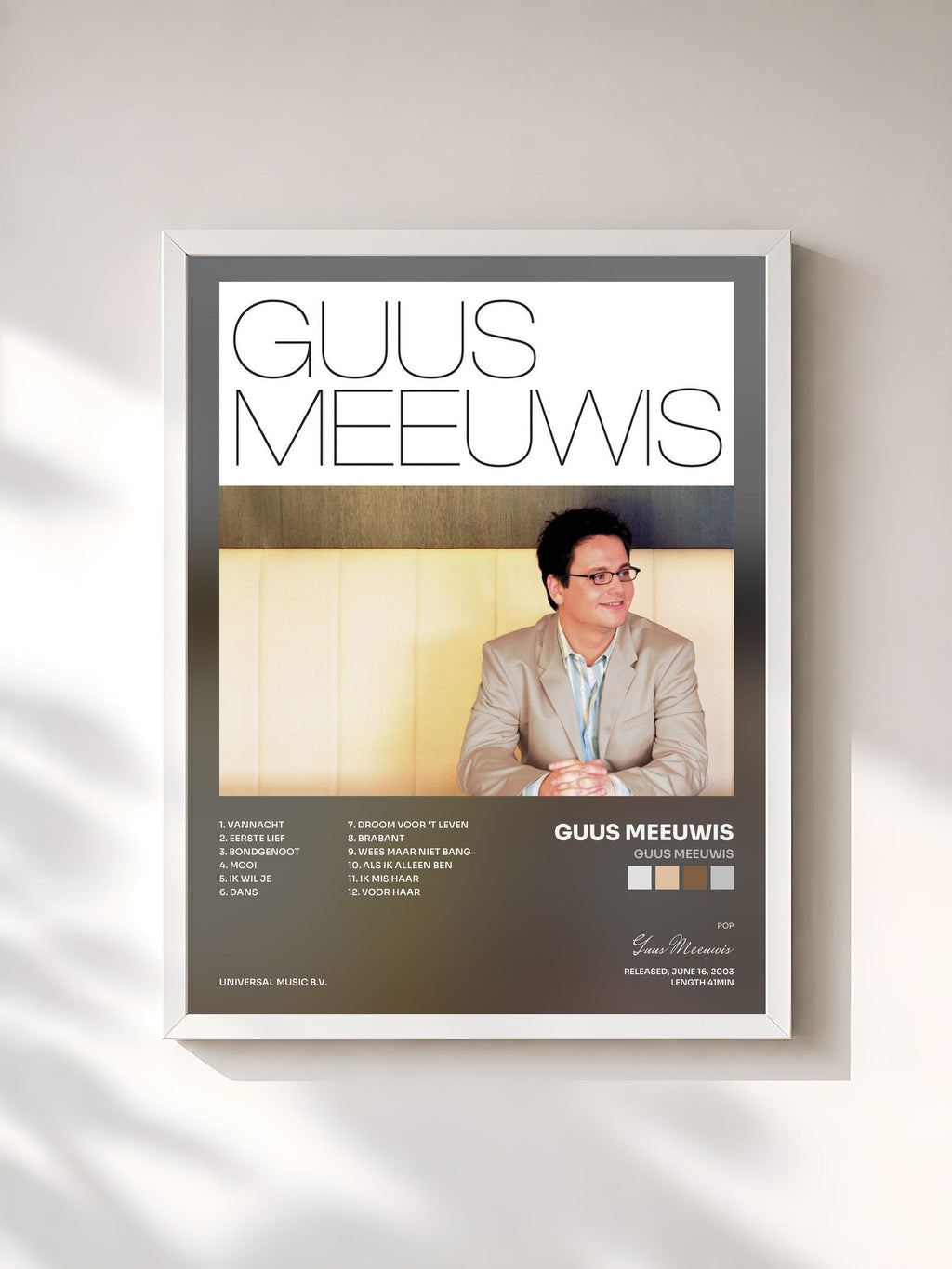 #blanc Guus Meeuwis by Guus Meeuwis as a framed art print, white frame, printed and framed in France
