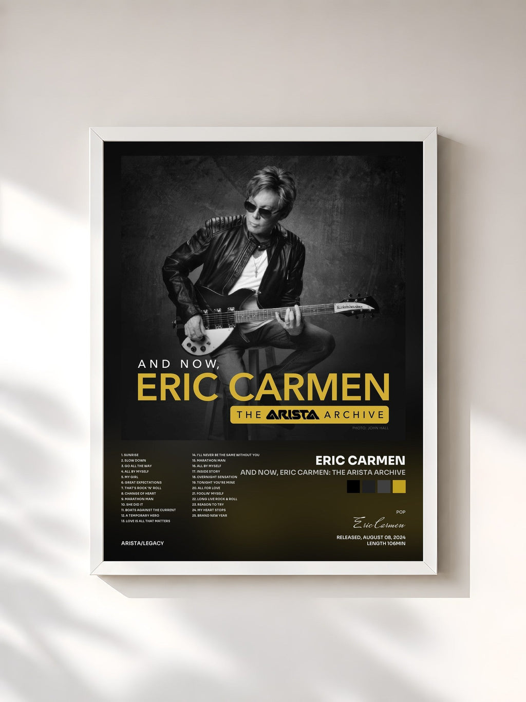 #blanc And Now, Eric Carmen: The Arista Archive von Eric Carmen als gerahmter Kunstdruck, weißer Rahmen, gedruckt und gerahmt in Frankreich