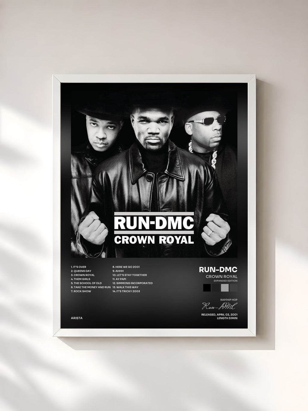 #blanc Crown Royal (Expanded Edition) von Run-DMC als gerahmter Kunstdruck, weißer Rahmen, gedruckt und gerahmt in Frankreich