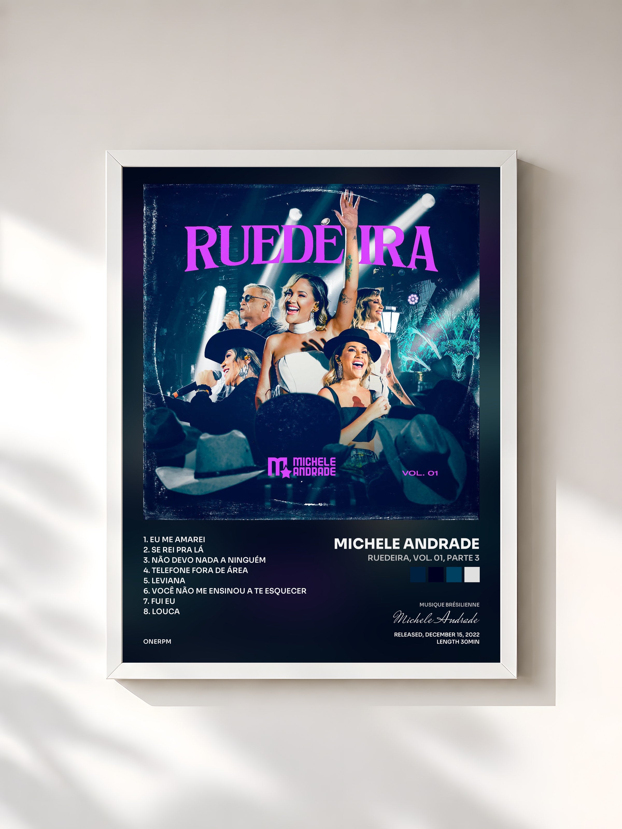 #blanc Tableau de l'album Ruedeira, Vol. 01, Parte 3 de Michele Andrade, cadre blanc, imprimé et encadré en France