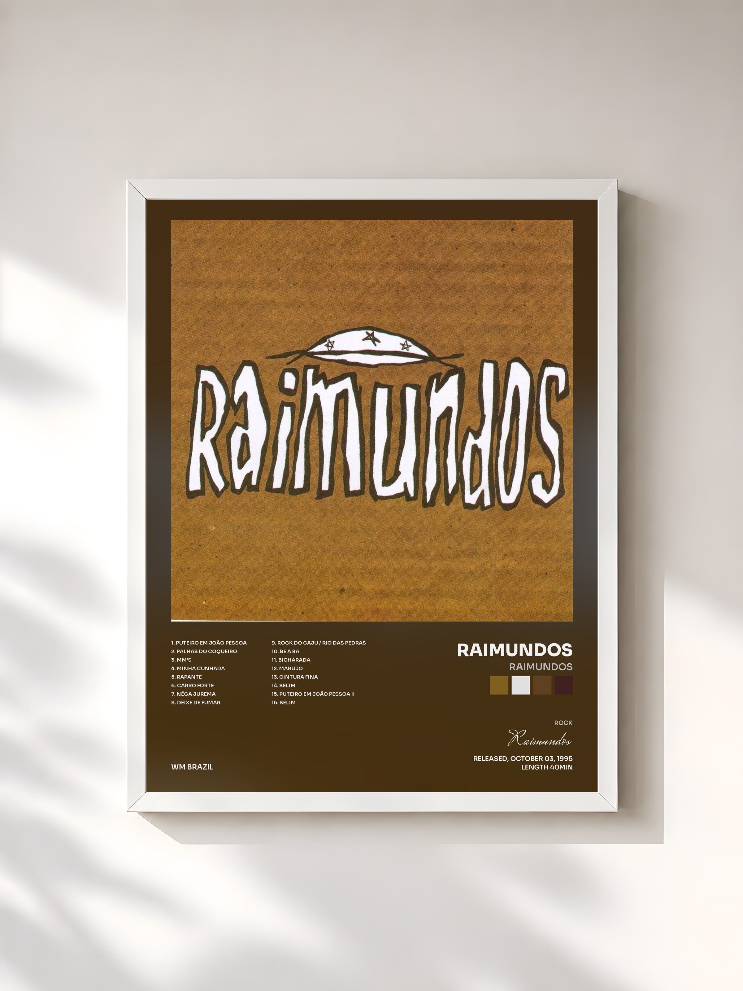 #blanc Tableau de l'album Raimundos de Raimundos, cadre blanc, imprimé et encadré en France
