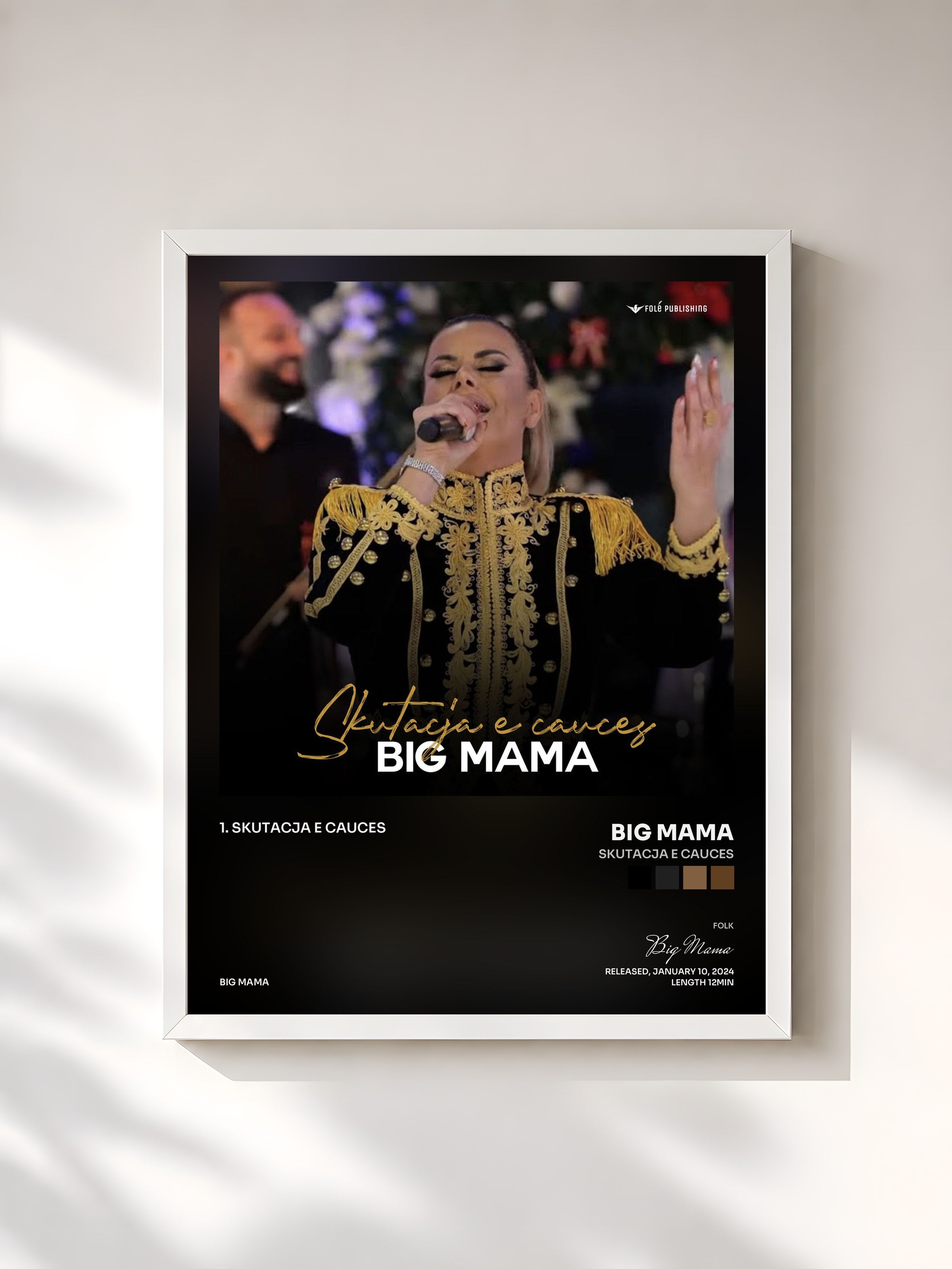 #blanc Tableau de l'album Skutacja e cauces de Big Mama, cadre blanc, imprimé et encadré en France