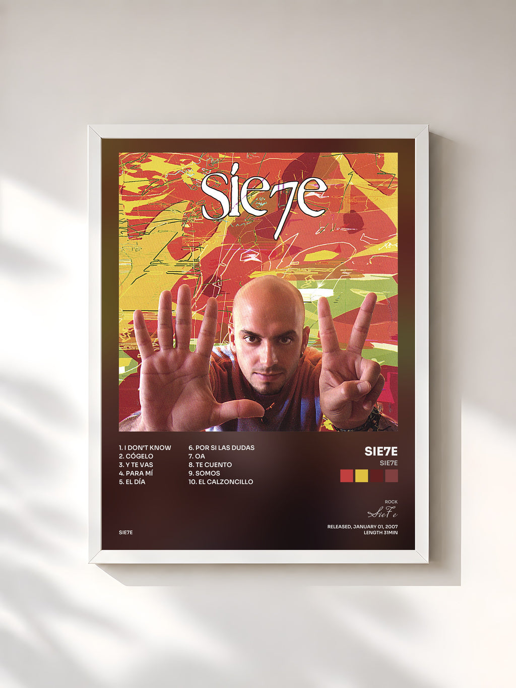 #blanc Sie7e by Sie7e as a framed art print, white frame, printed and framed in France